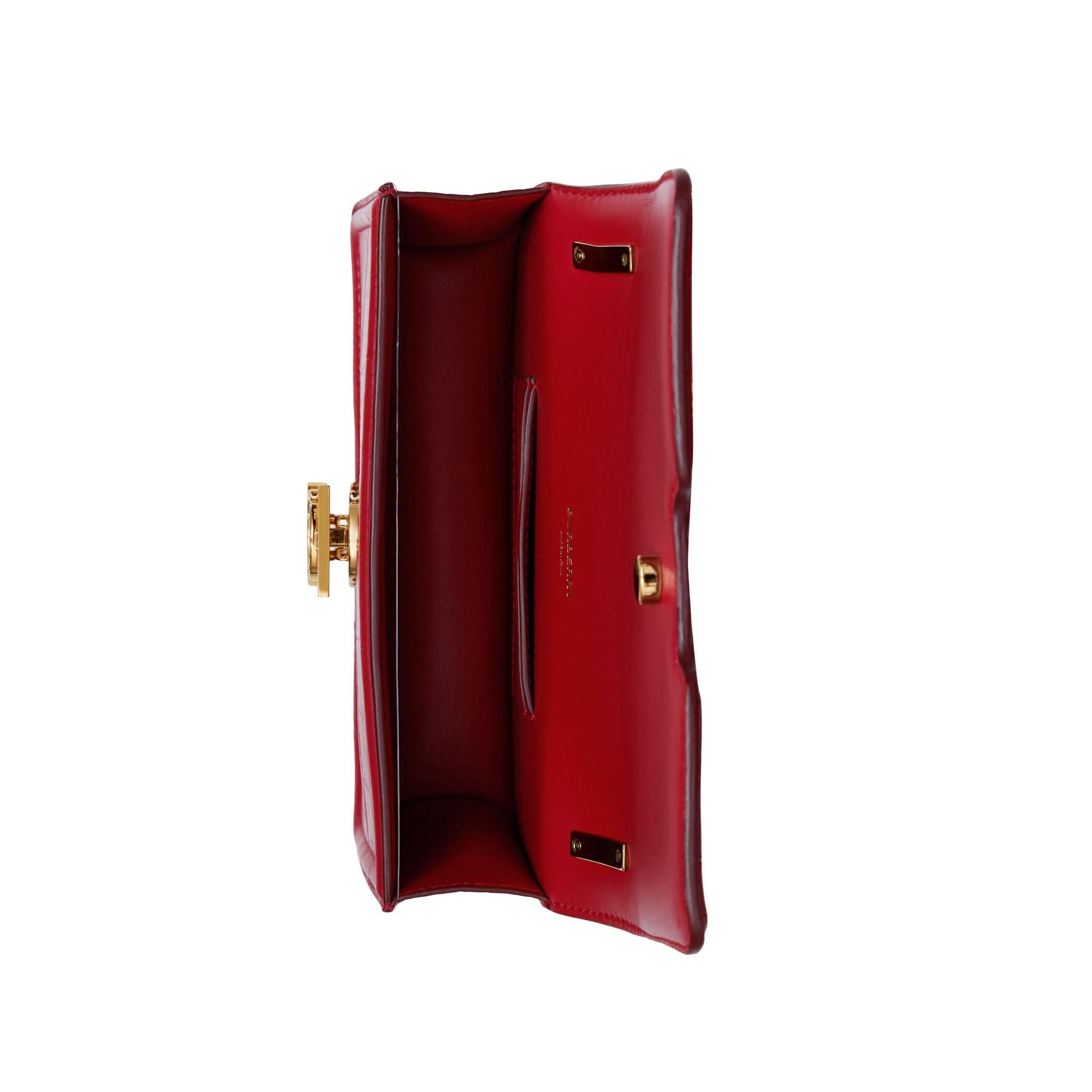 엠보싱 레더 미니 체인 TB 백