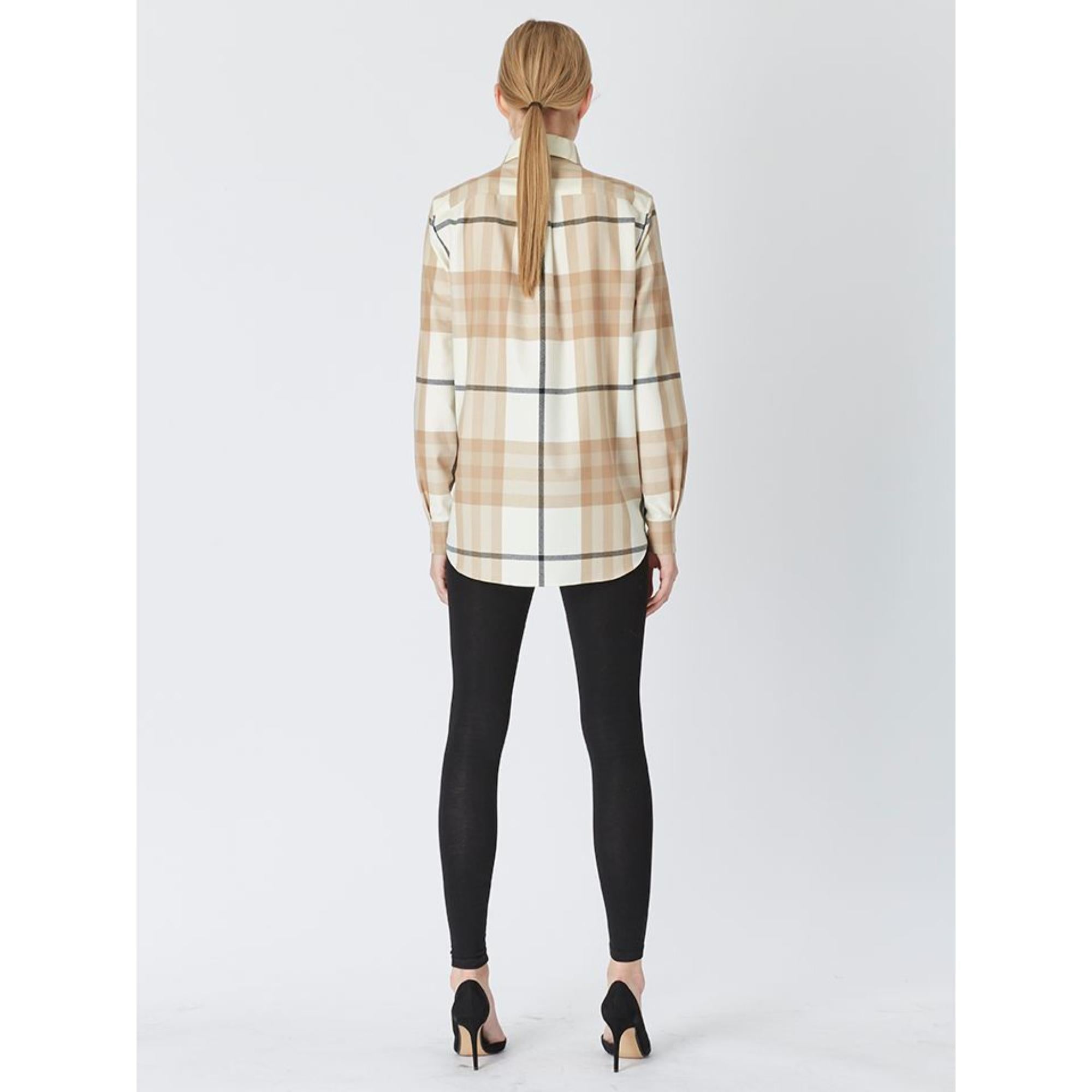 체크 코튼 트윌 셔츠