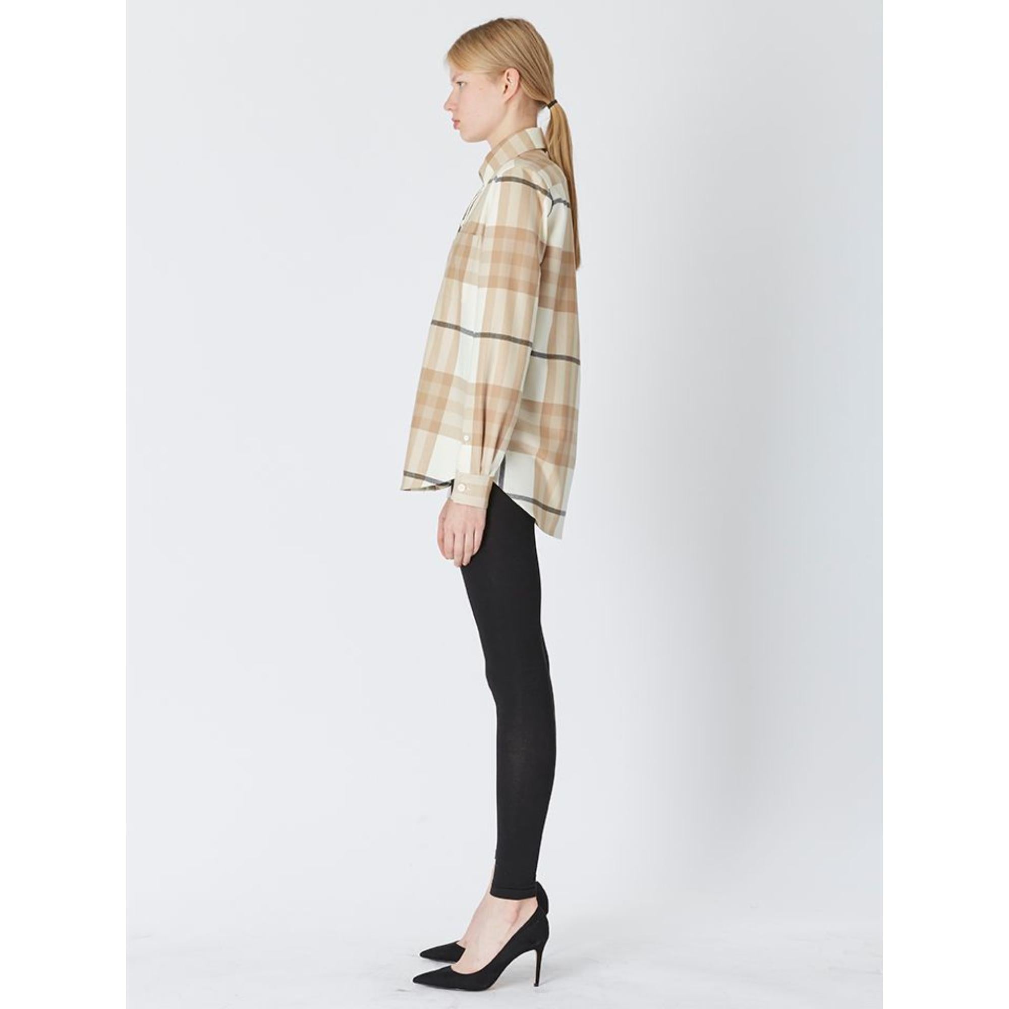 체크 코튼 트윌 셔츠