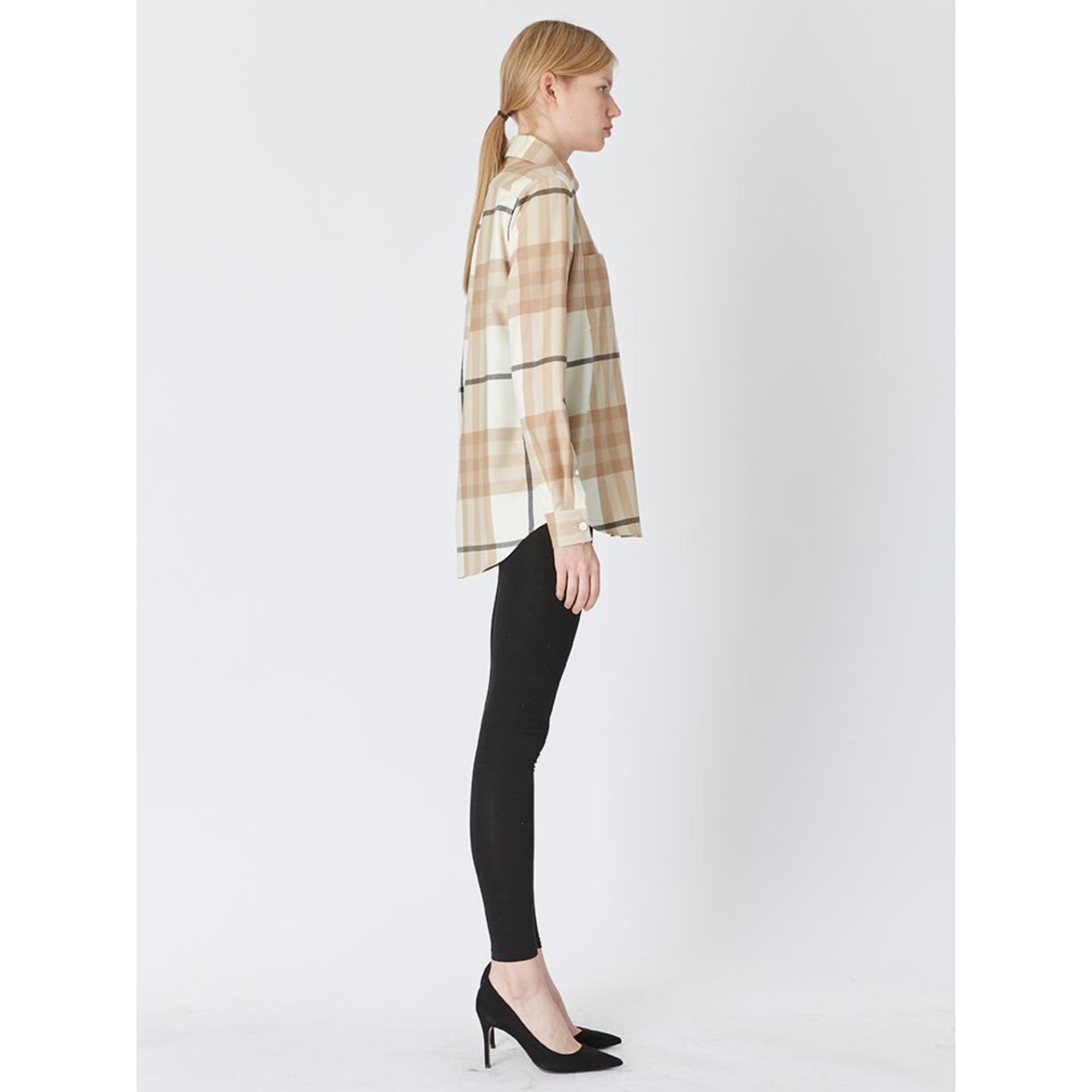 체크 코튼 트윌 셔츠