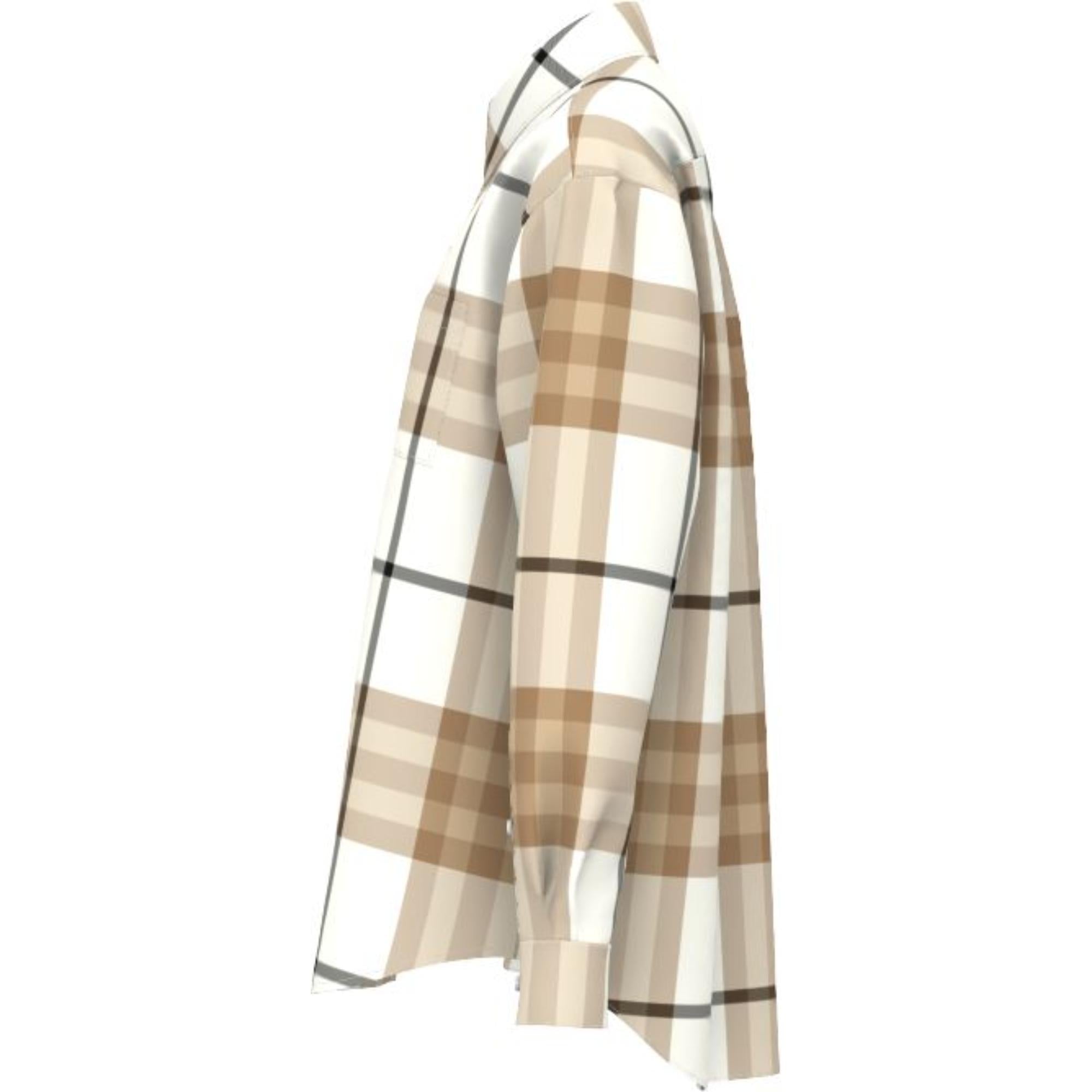 체크 코튼 트윌 셔츠