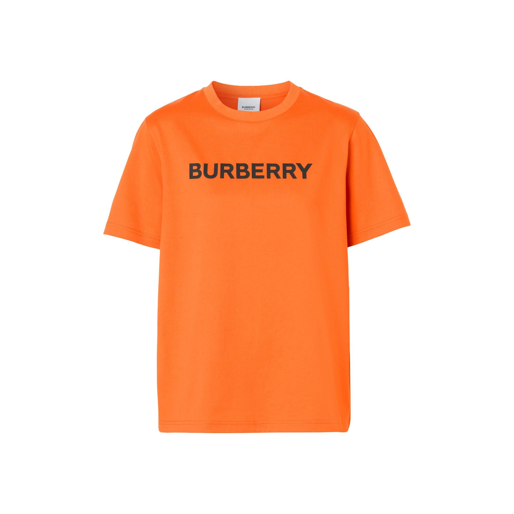 로고 프린트 코튼 티셔츠