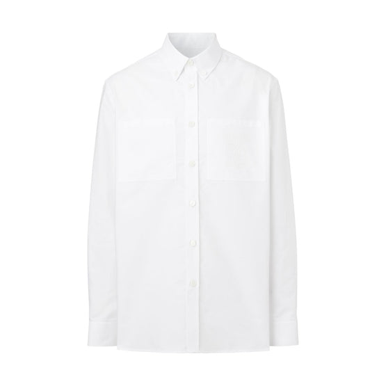 모노그램 모티프 코튼 옥스퍼드 셔츠