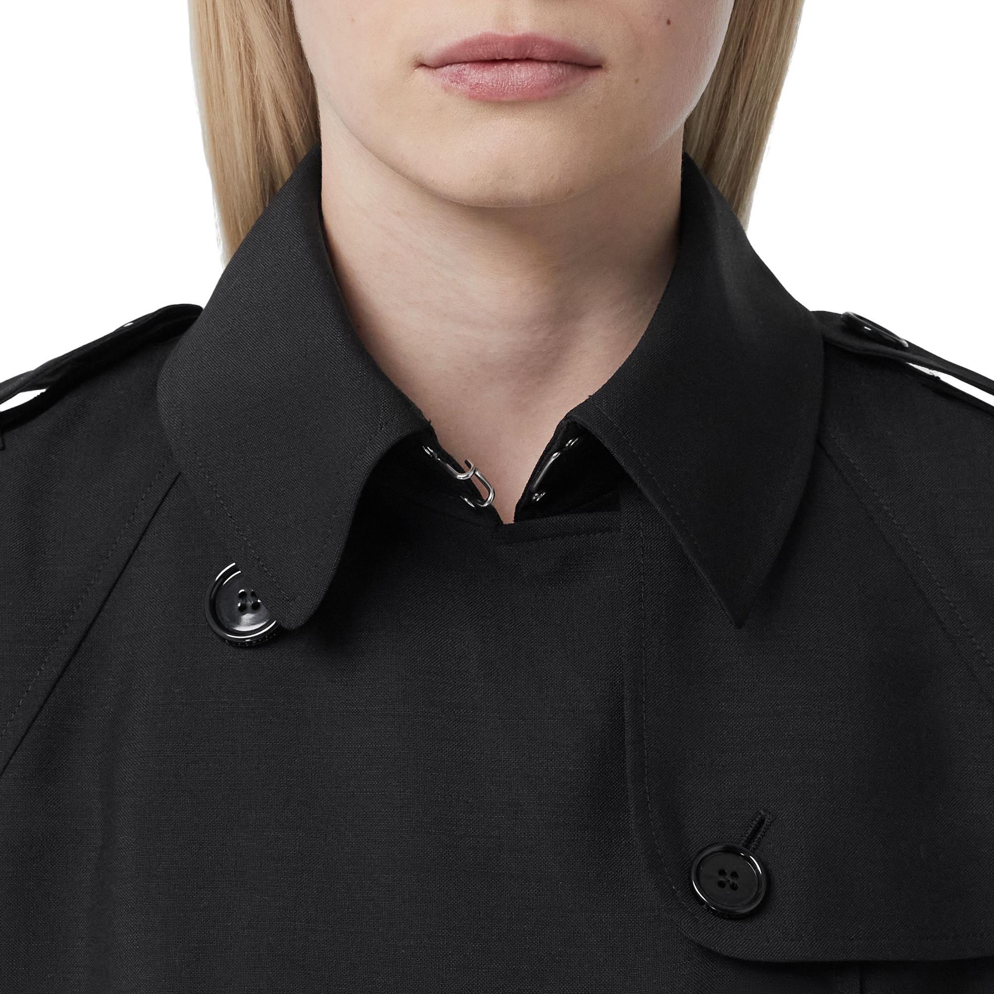 커스텀핏 슬리브리스 모헤어 울 트렌치 점프수트