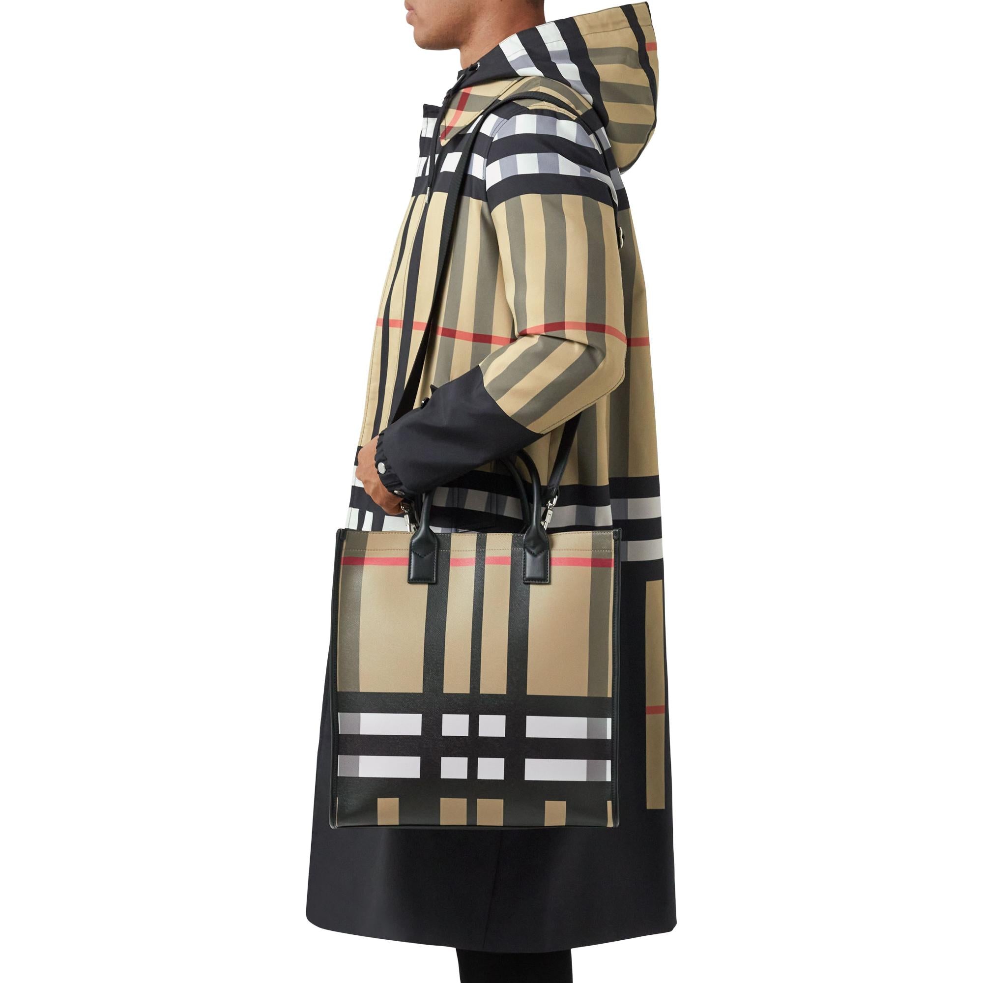 슬라이스 체크 레더 토트