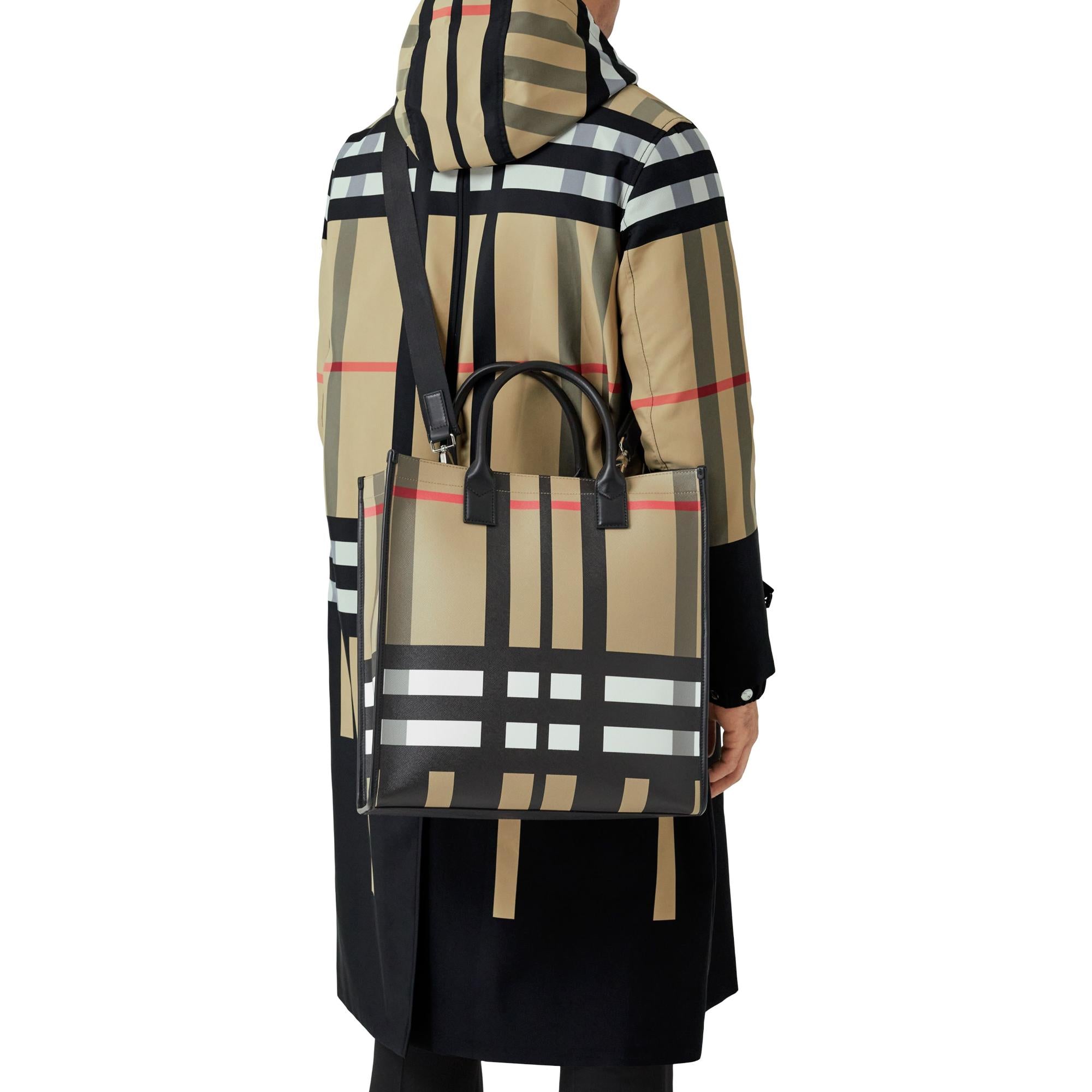 슬라이스 체크 레더 토트