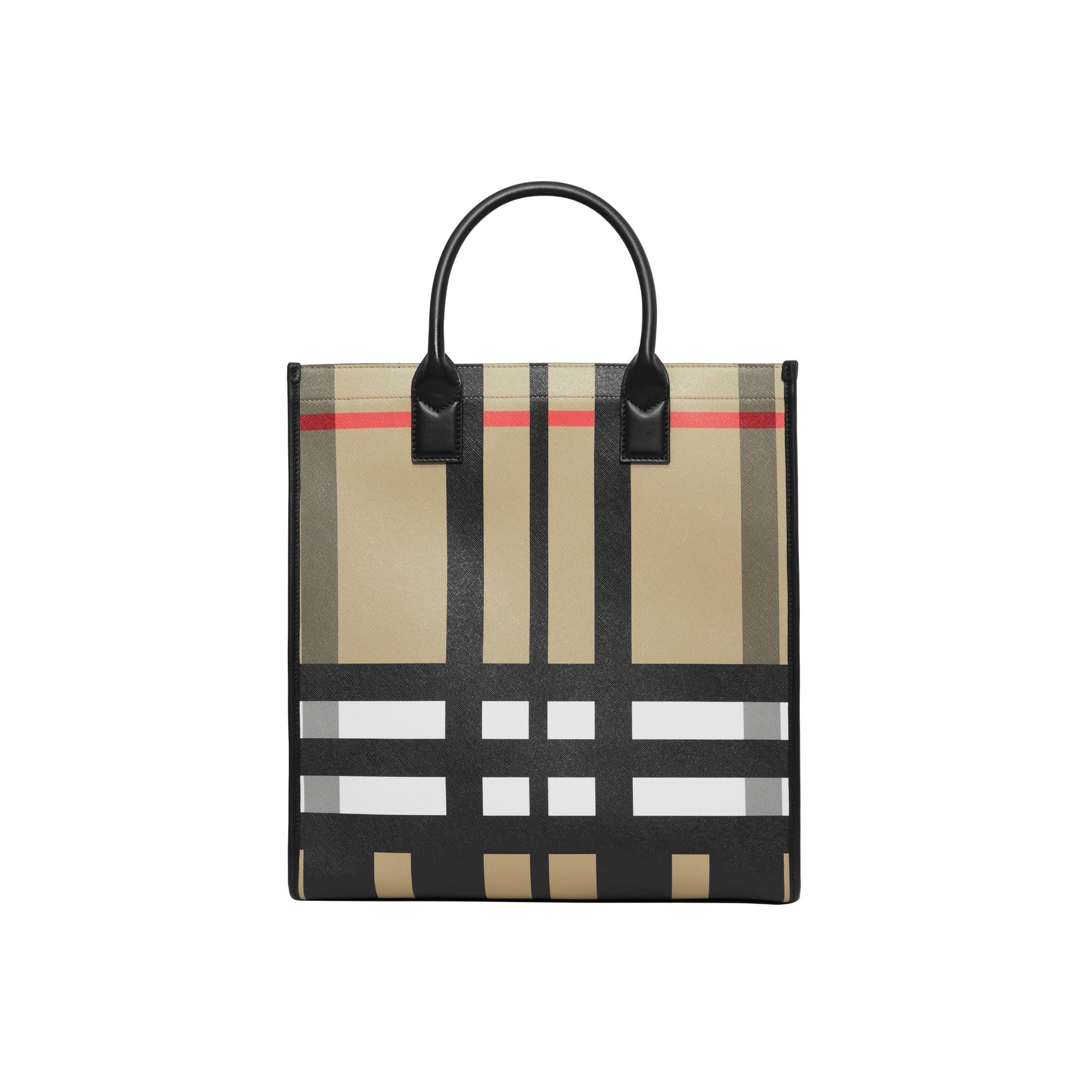 슬라이스 체크 레더 토트