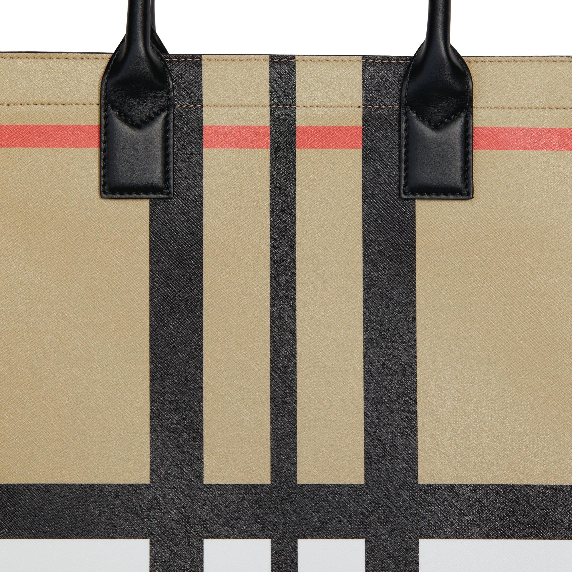 슬라이스 체크 레더 토트