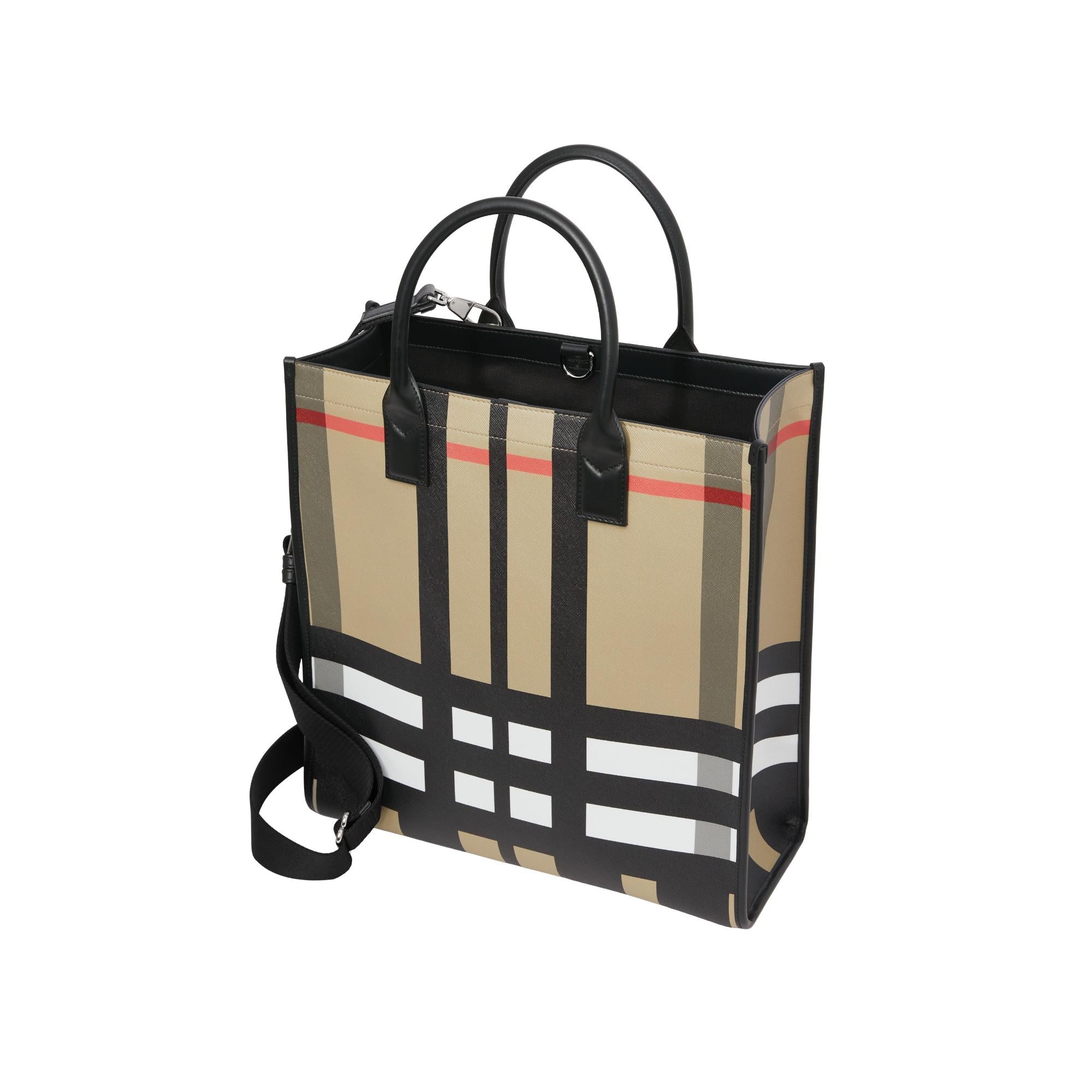 슬라이스 체크 레더 토트