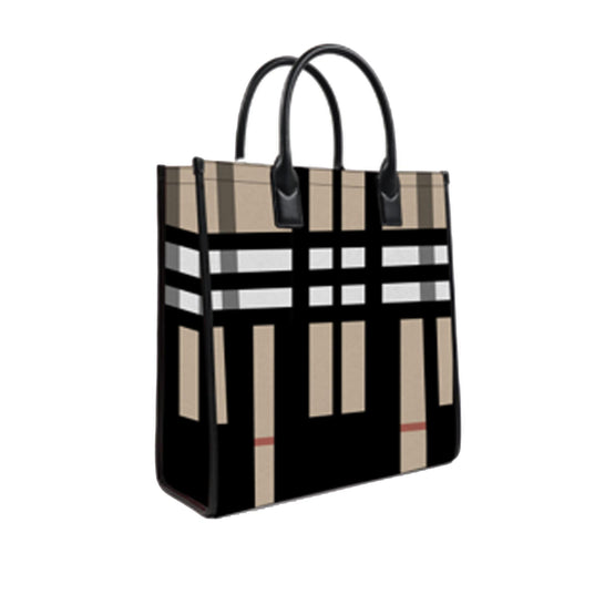 슬라이스 체크 레더 토트