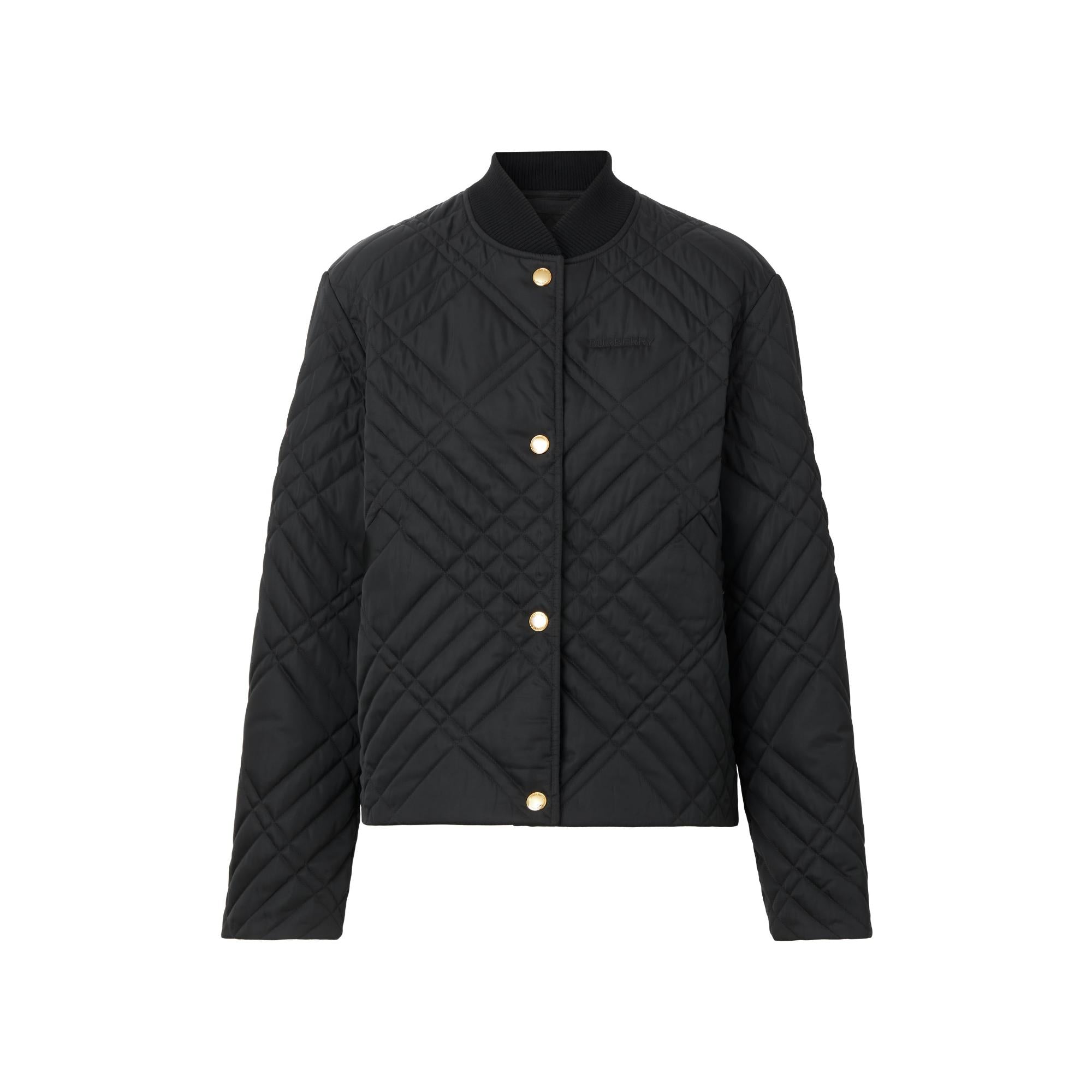 로고 디테일 라이트 퀼팅 재킷