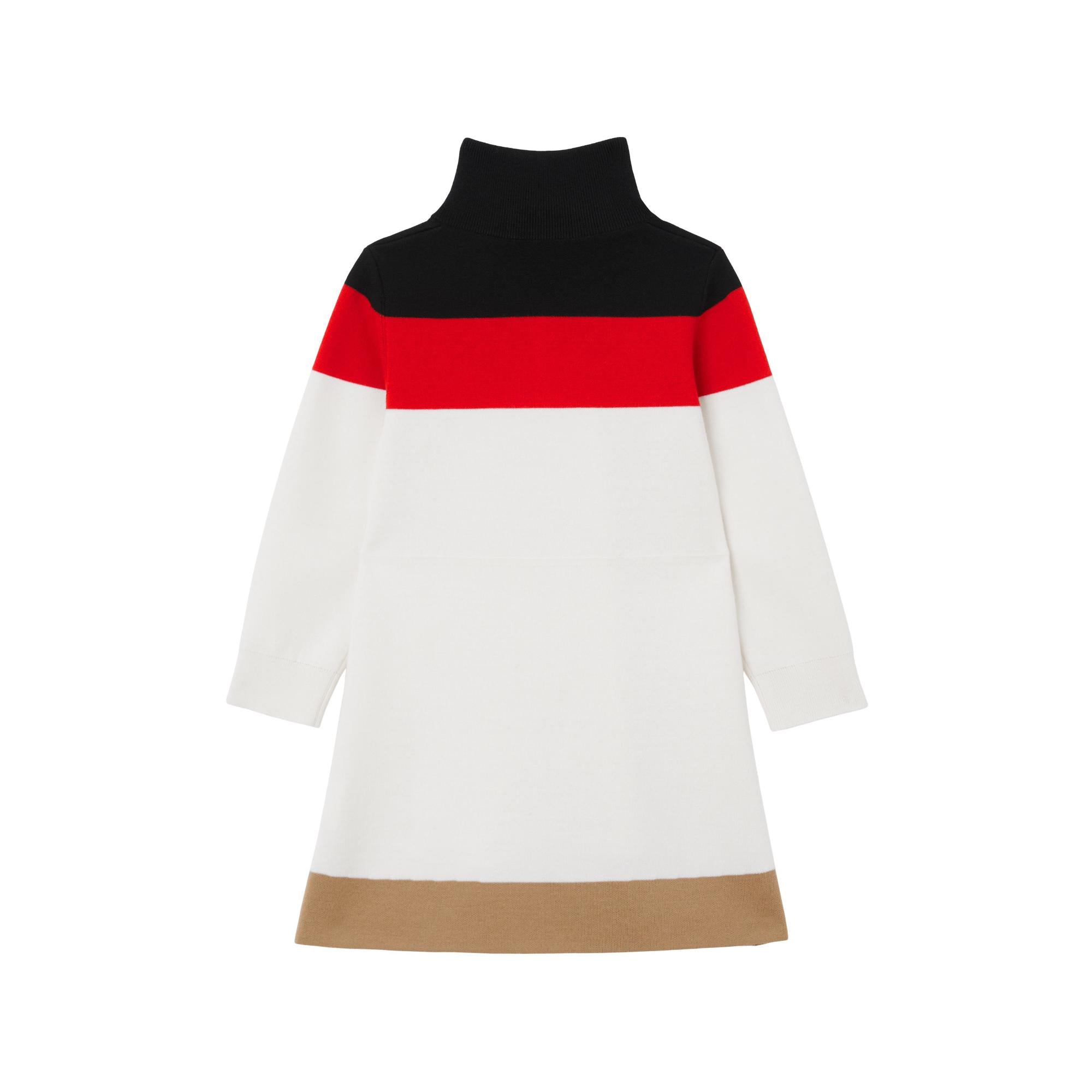 로고 그래픽 아플리케 울 블렌드 드레스