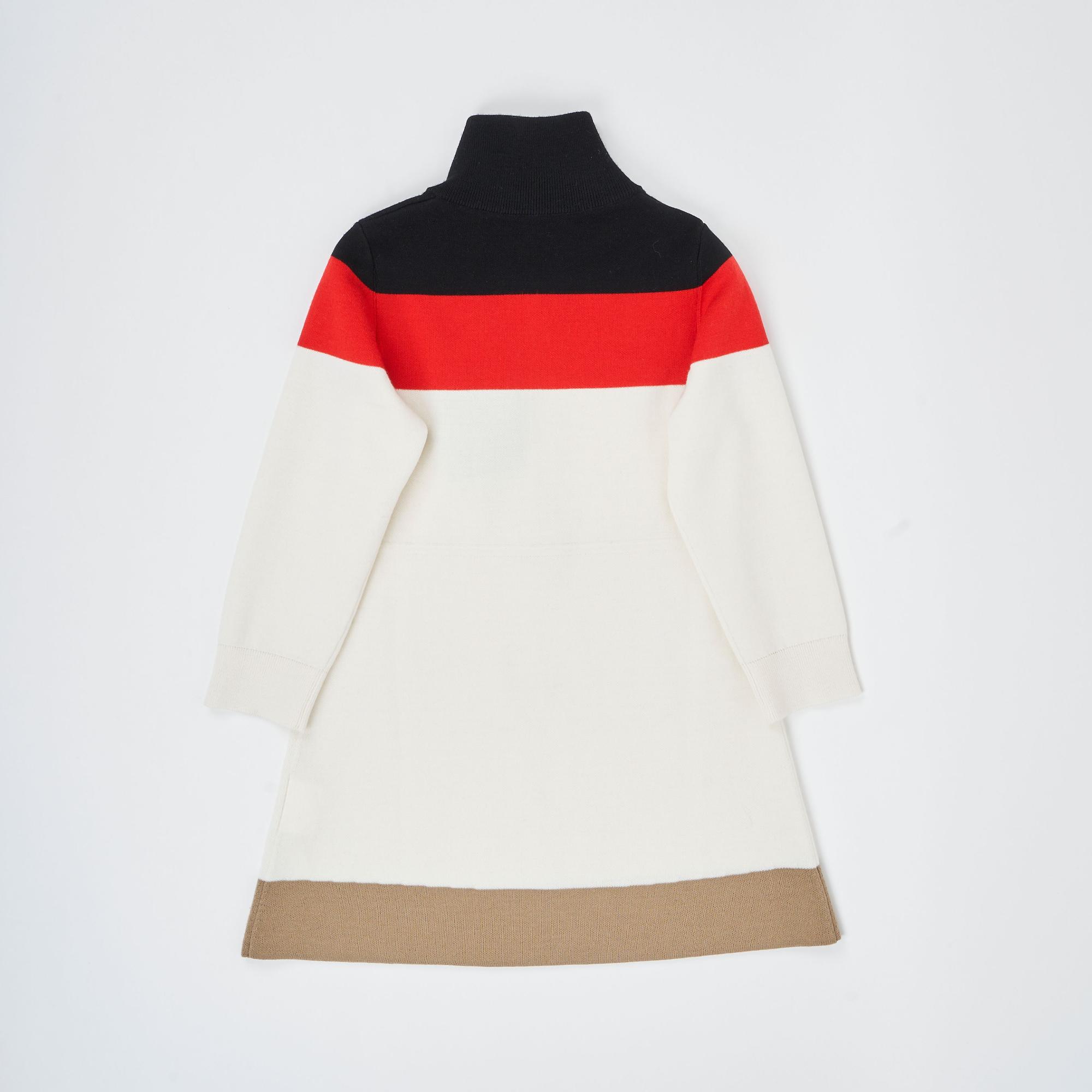 로고 그래픽 아플리케 울 블렌드 드레스