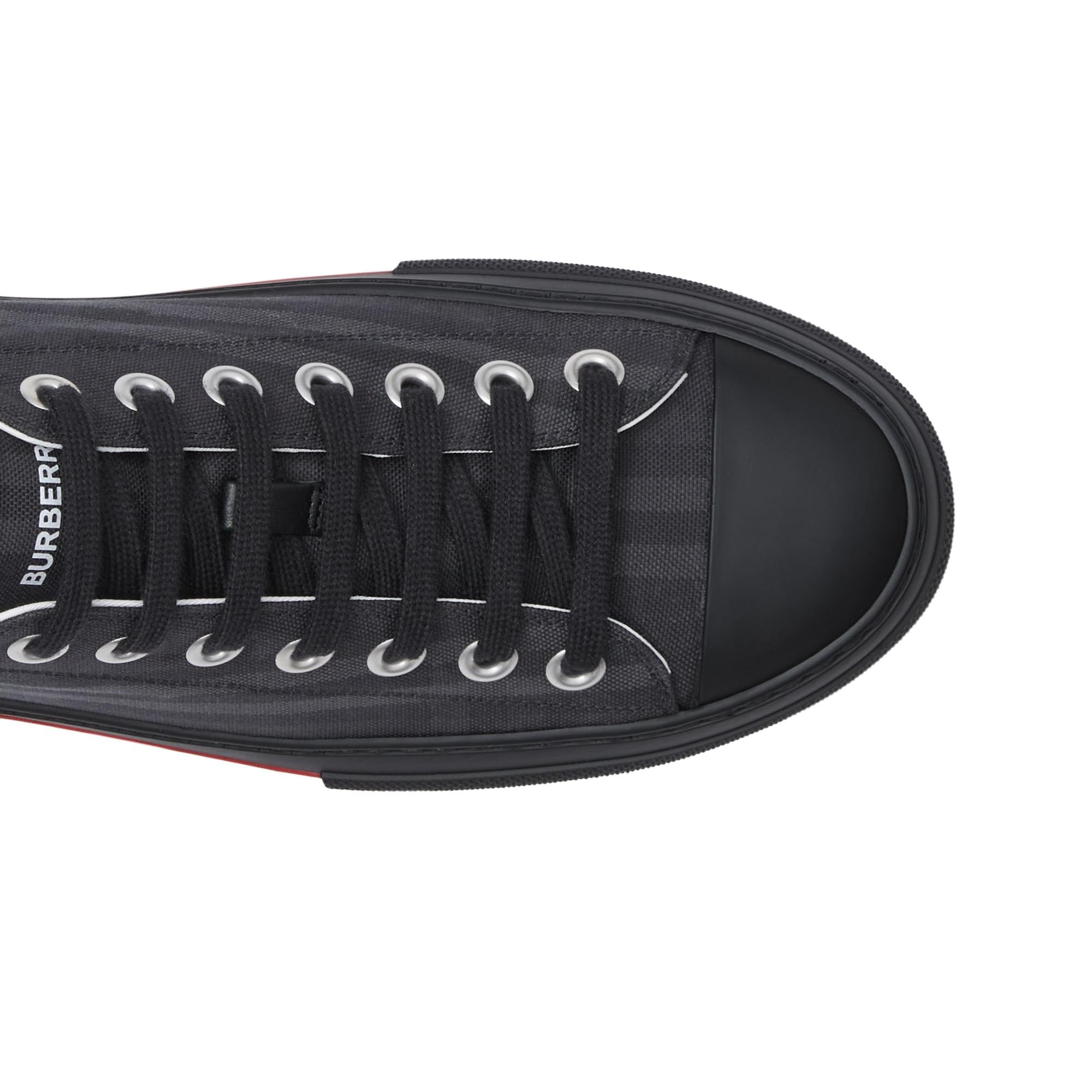 빈티지 체크 코튼 스니커즈