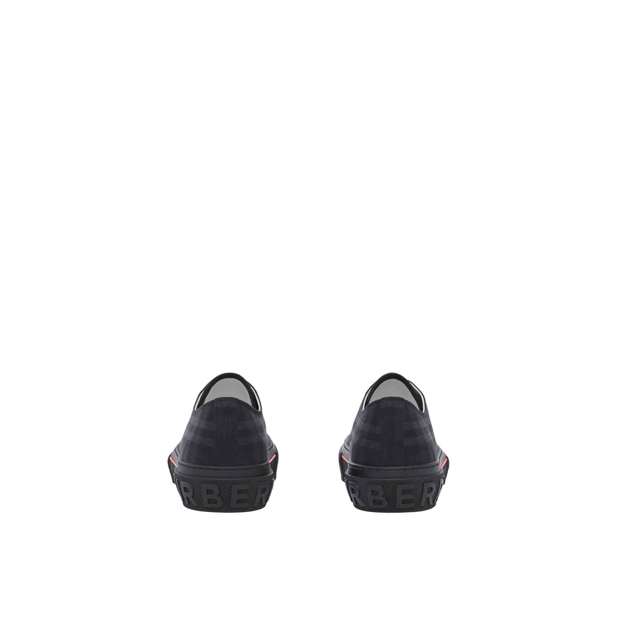 빈티지 체크 코튼 스니커즈