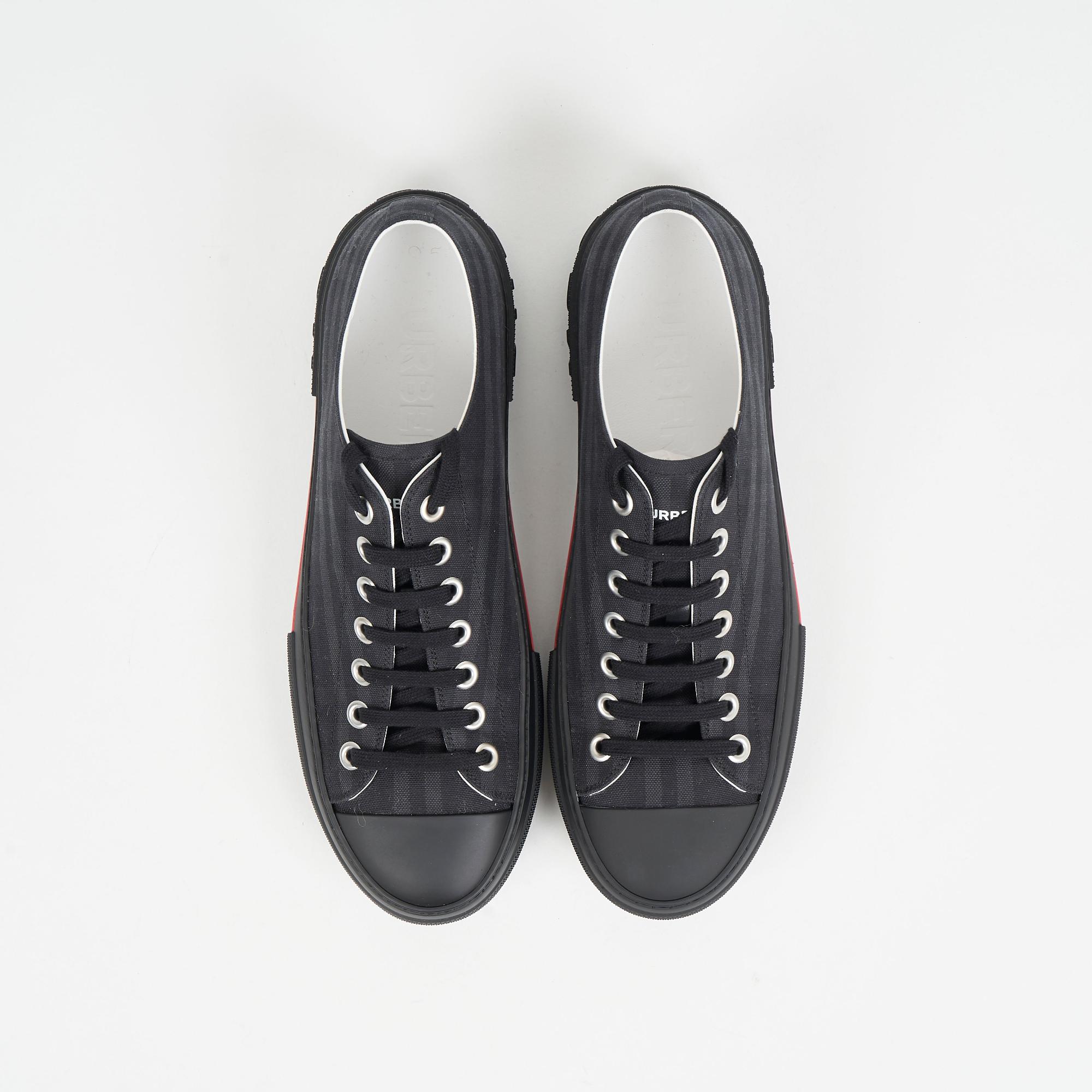 빈티지 체크 코튼 스니커즈