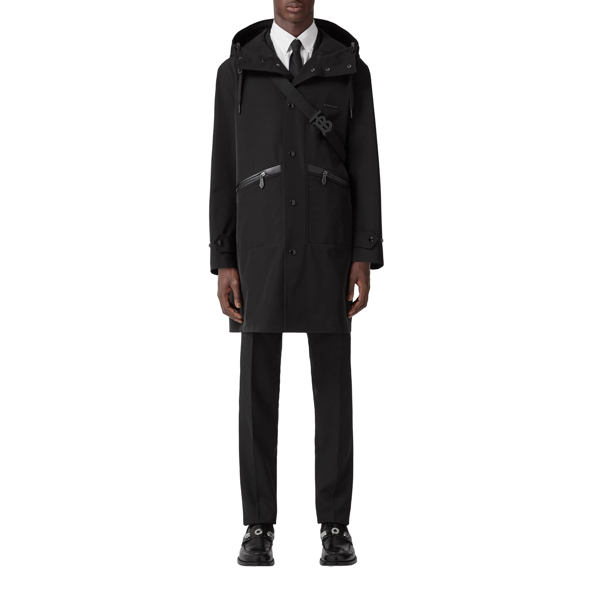 로고 디테일 오버사이즈 후드 파카