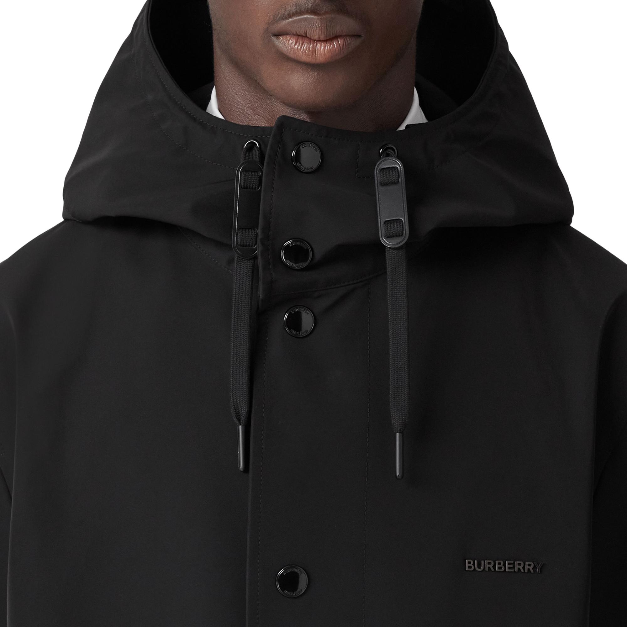 로고 디테일 오버사이즈 후드 파카