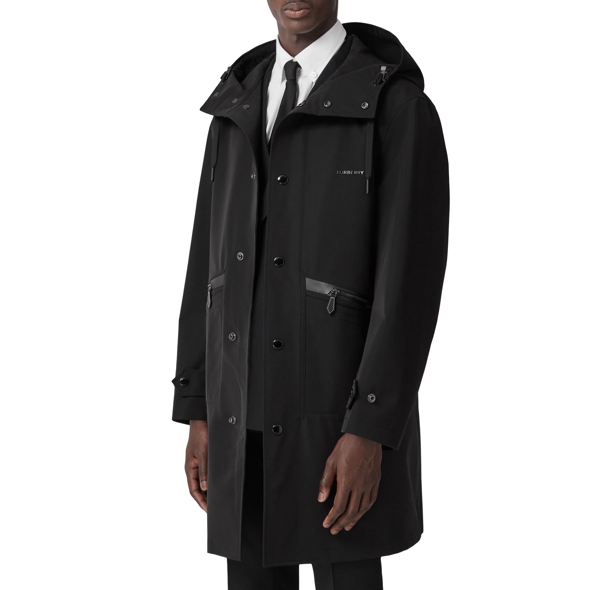 로고 디테일 오버사이즈 후드 파카