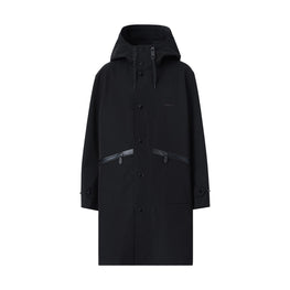 로고 디테일 오버사이즈 후드 파카