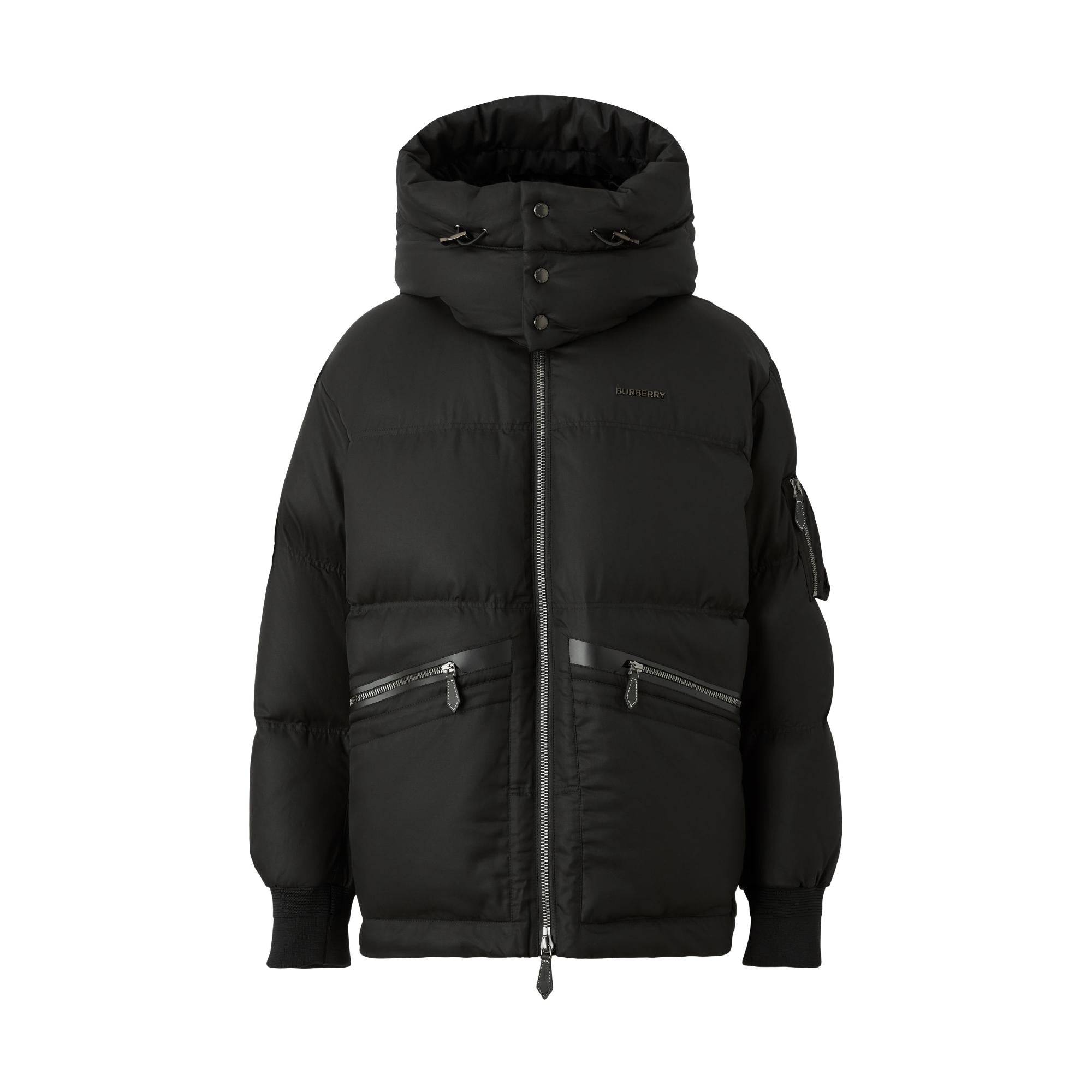 디태처블 후드 코튼 개버딘 퍼퍼 재킷