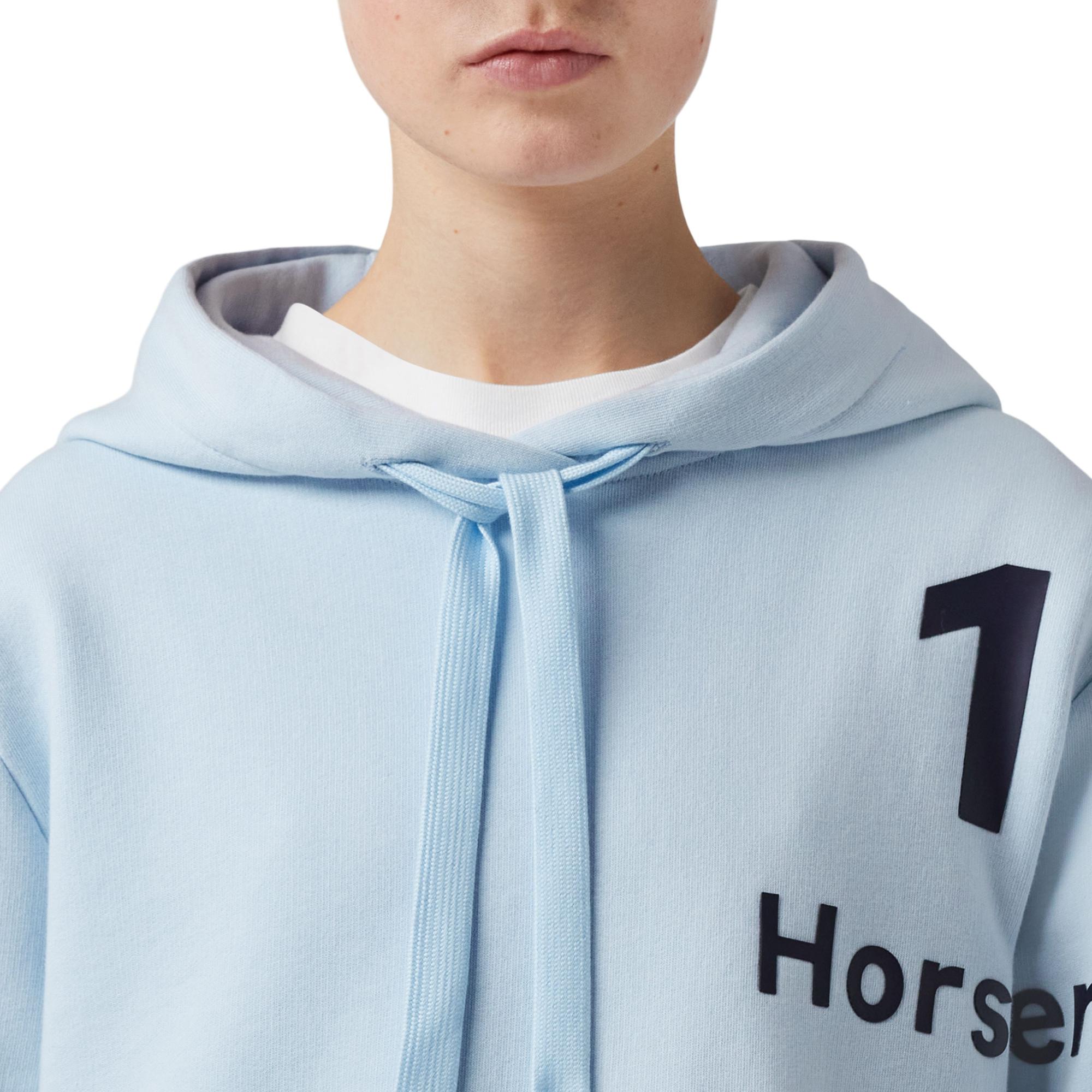 호스페리 프린트 코튼 크롭 후디