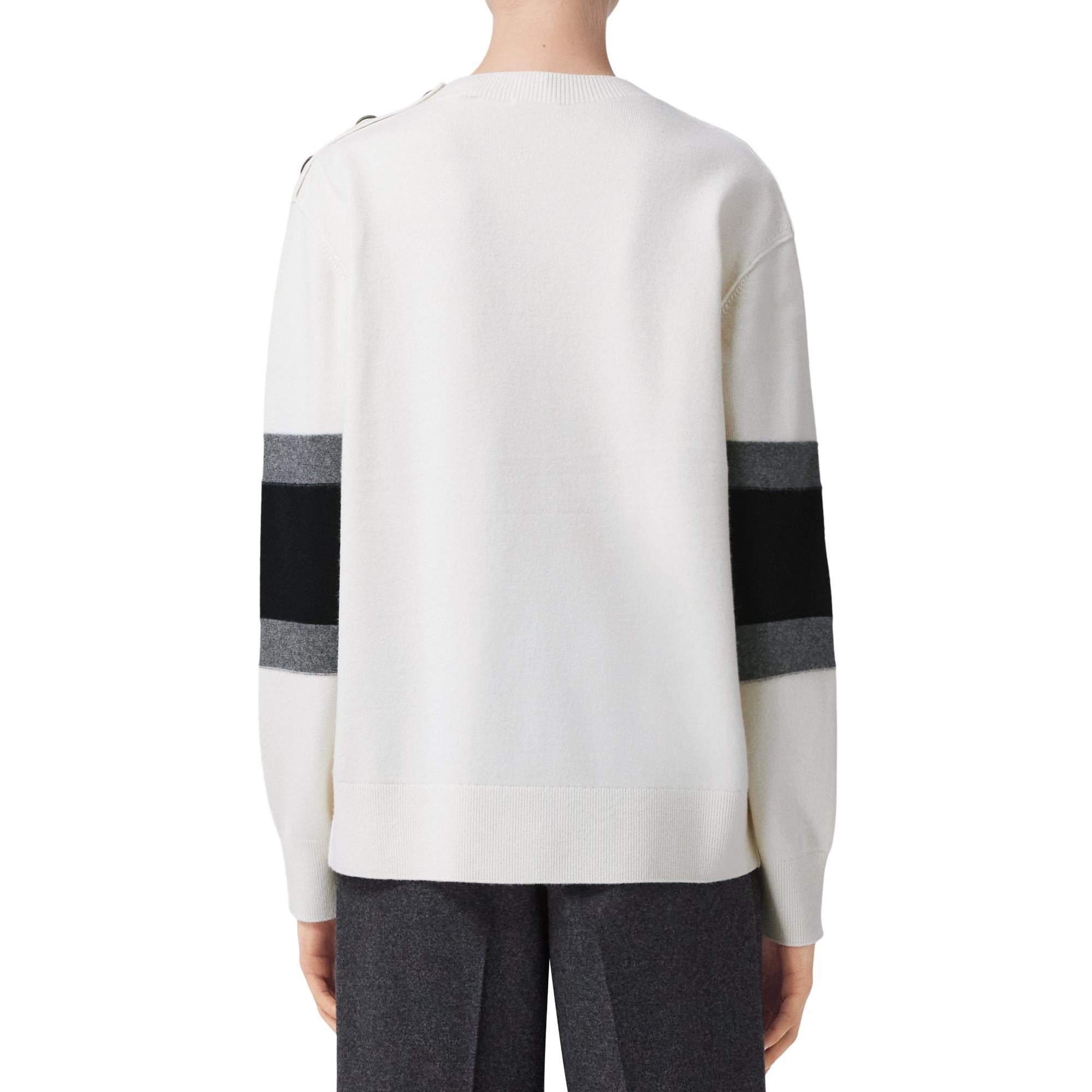 로고 그래픽 아플리케 울 캐시미어 스웨터