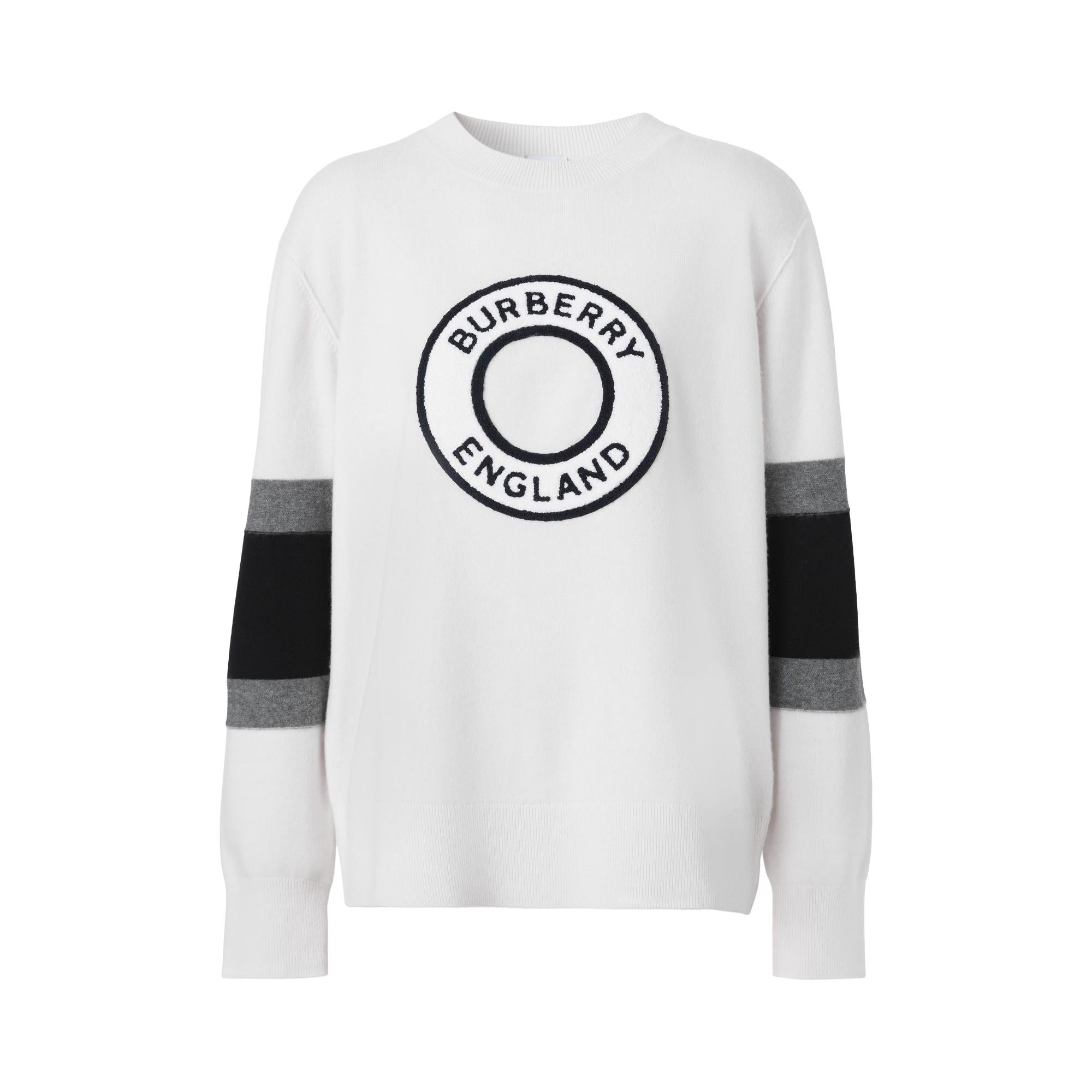 로고 그래픽 아플리케 울 캐시미어 스웨터