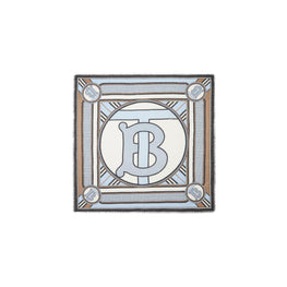 몽타주 프린트 울 실크 라지 스퀘어 스카프