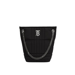 퀼팅 패브릭 스몰 롤라 버킷 백