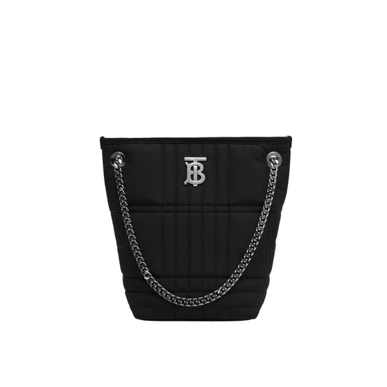 퀼팅 패브릭 스몰 롤라 버킷 백