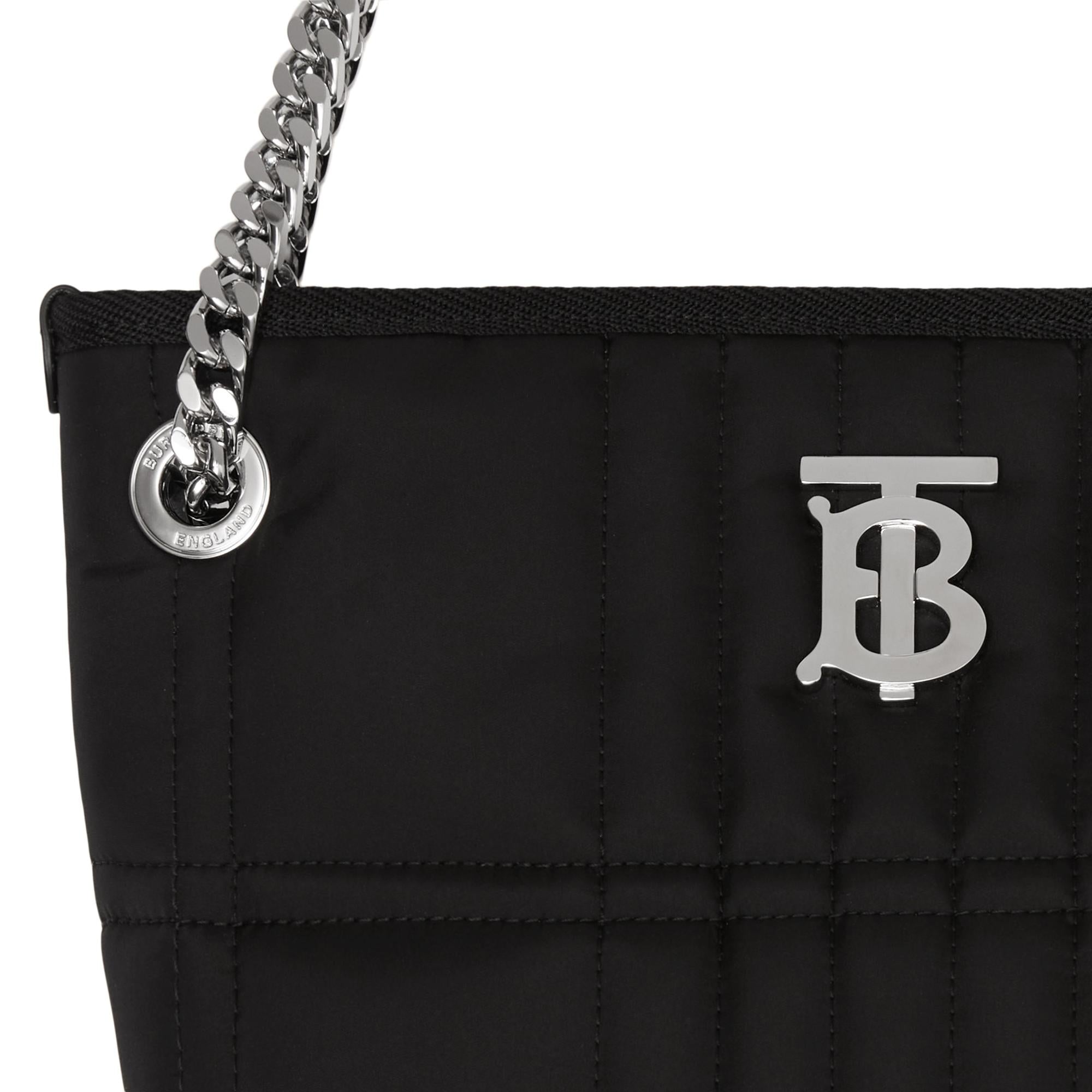 퀼팅 패브릭 스몰 롤라 버킷 백