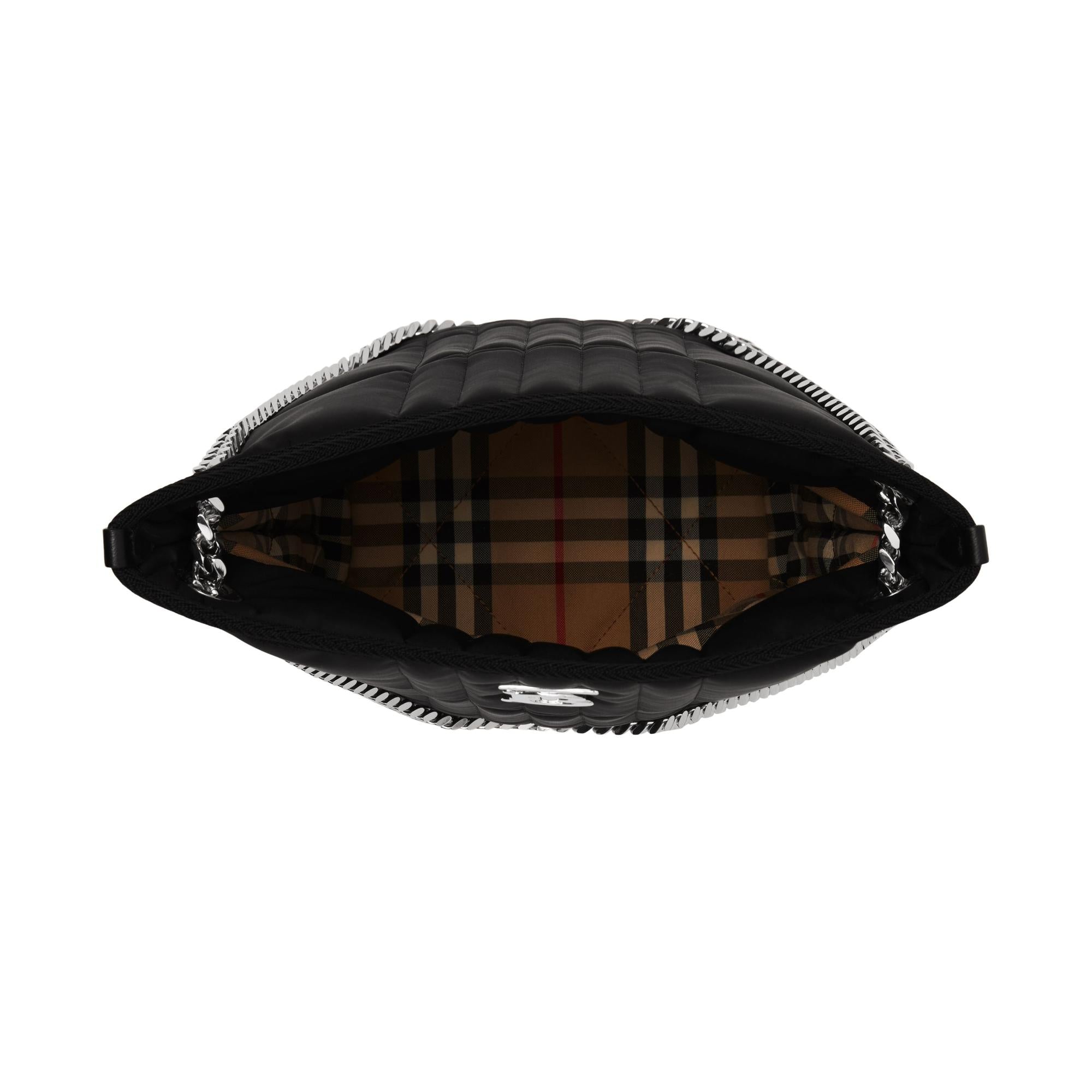 퀼팅 패브릭 스몰 롤라 버킷 백