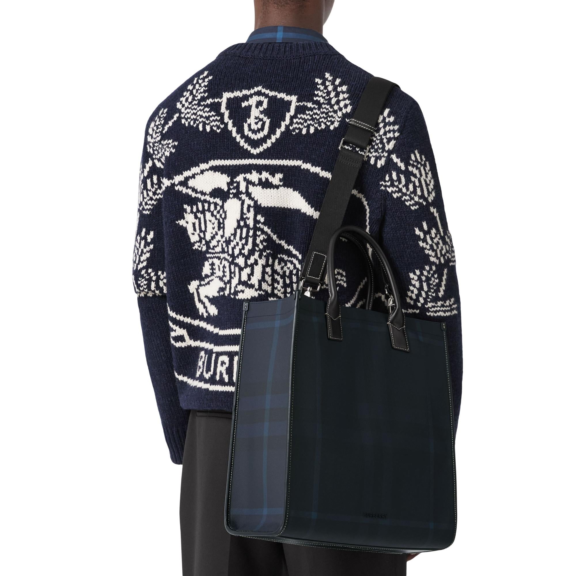 이그재저레이트 체크 레더 토트