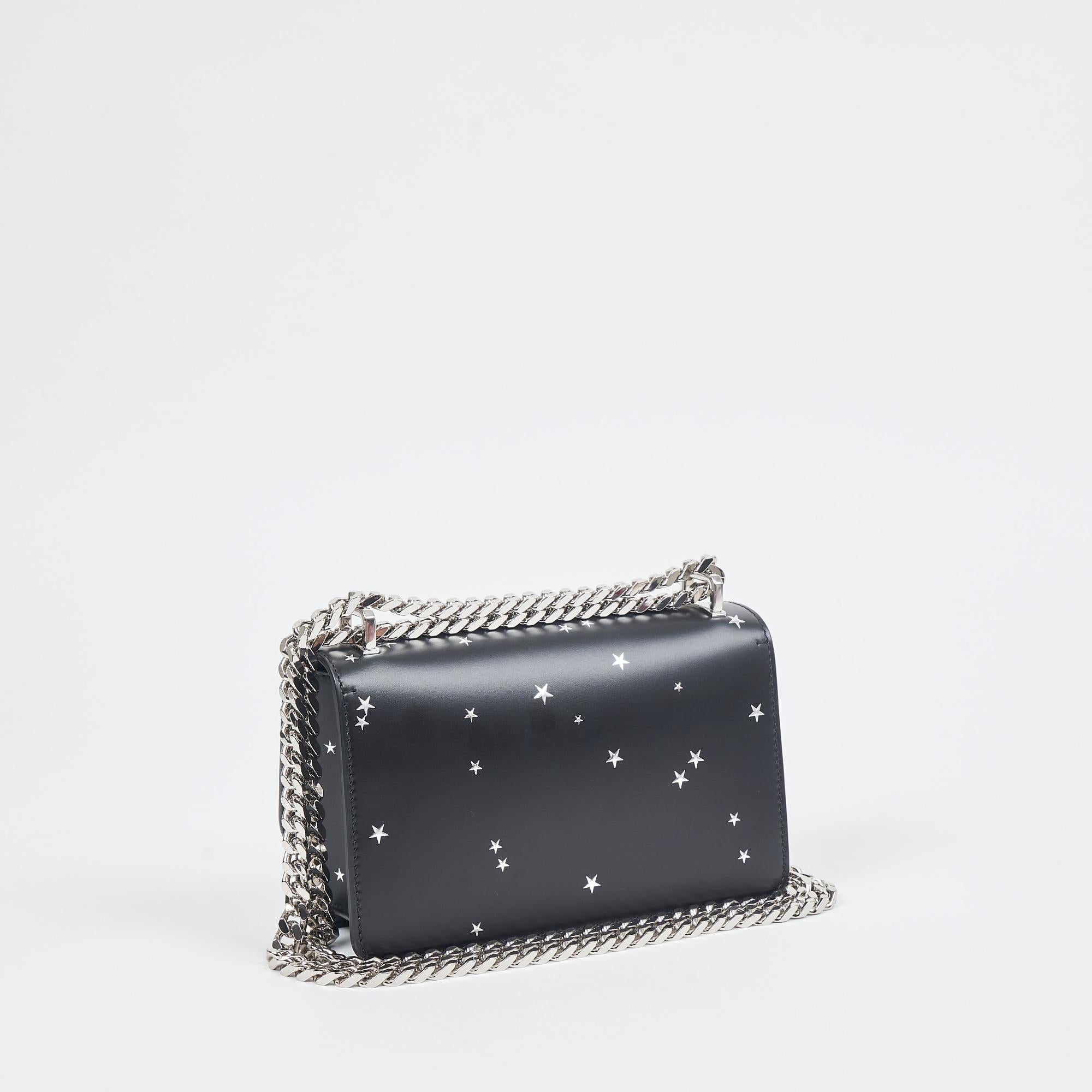 스타 프린트 레더 미니 TB 백