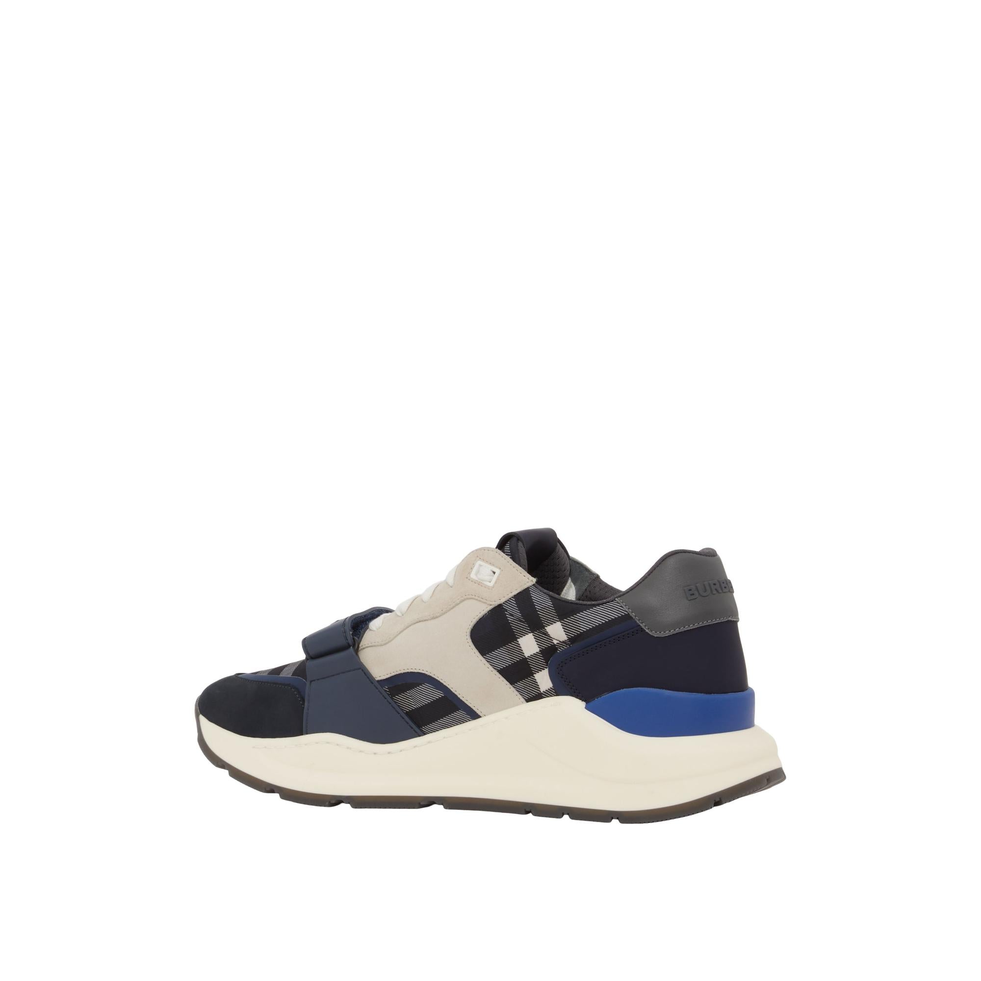 나일론 스웨이드 체크 스니커즈