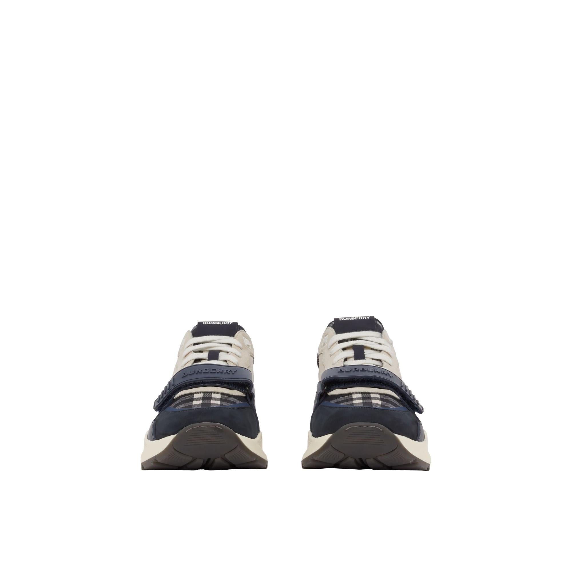 나일론 스웨이드 체크 스니커즈