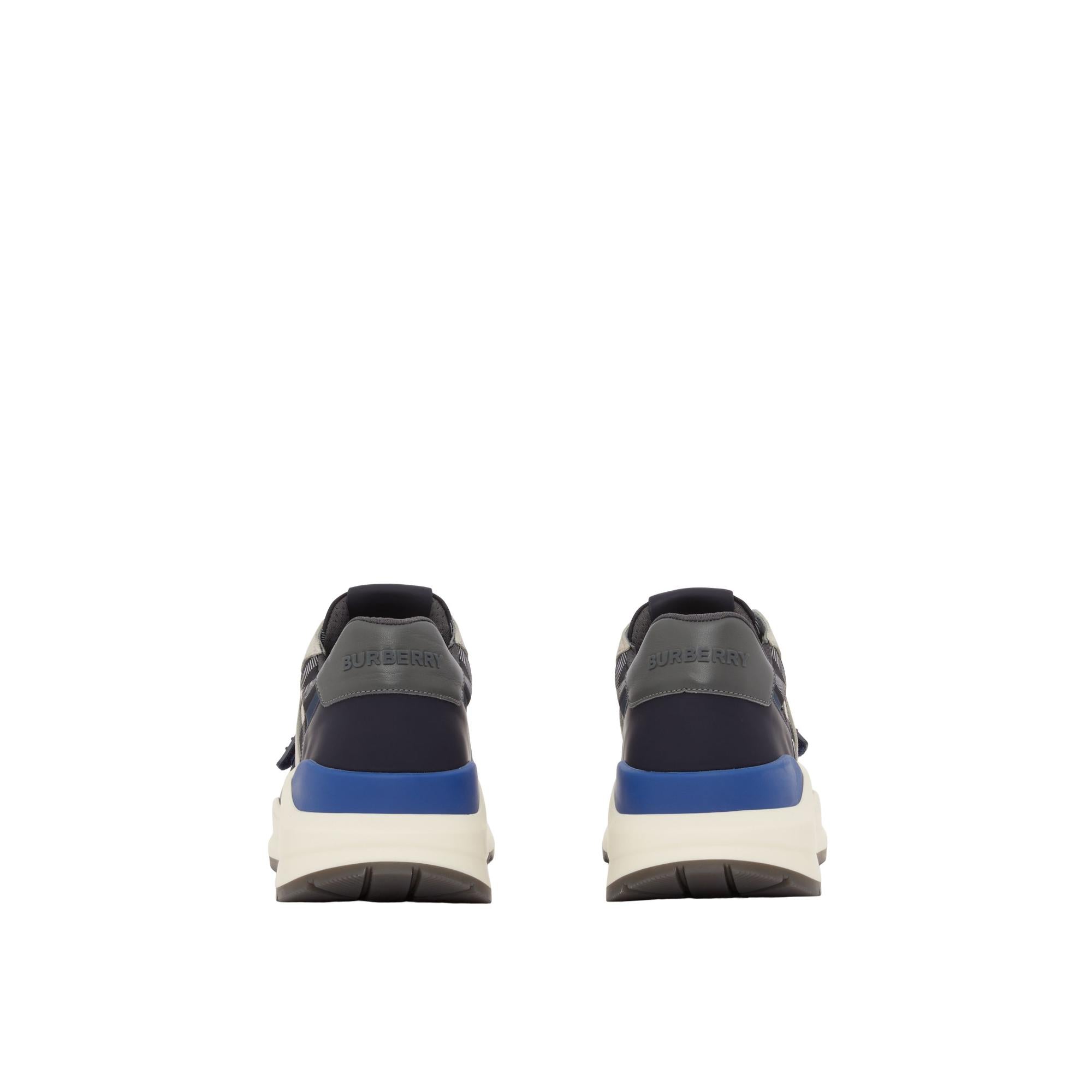 나일론 스웨이드 체크 스니커즈