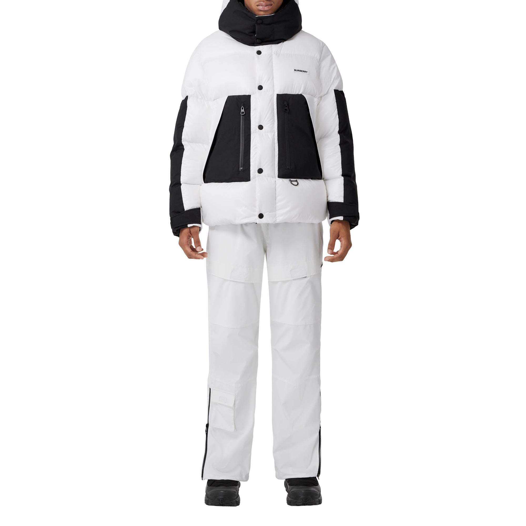 로고 프린트 나일론 오버사이즈 후드 퍼퍼 재킷