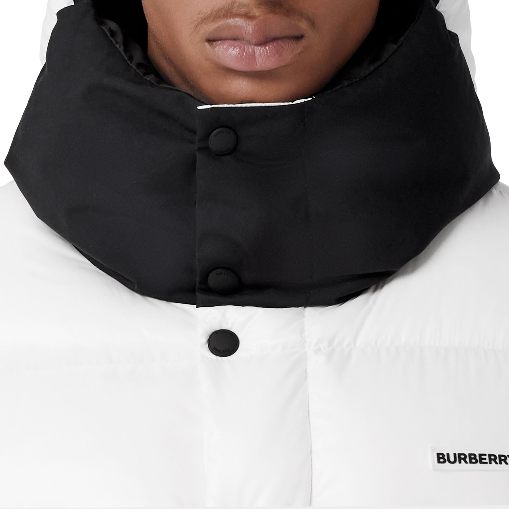 로고 프린트 나일론 오버사이즈 후드 퍼퍼 재킷