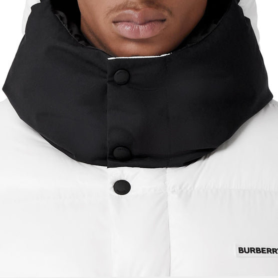 로고 프린트 나일론 오버사이즈 후드 퍼퍼 재킷