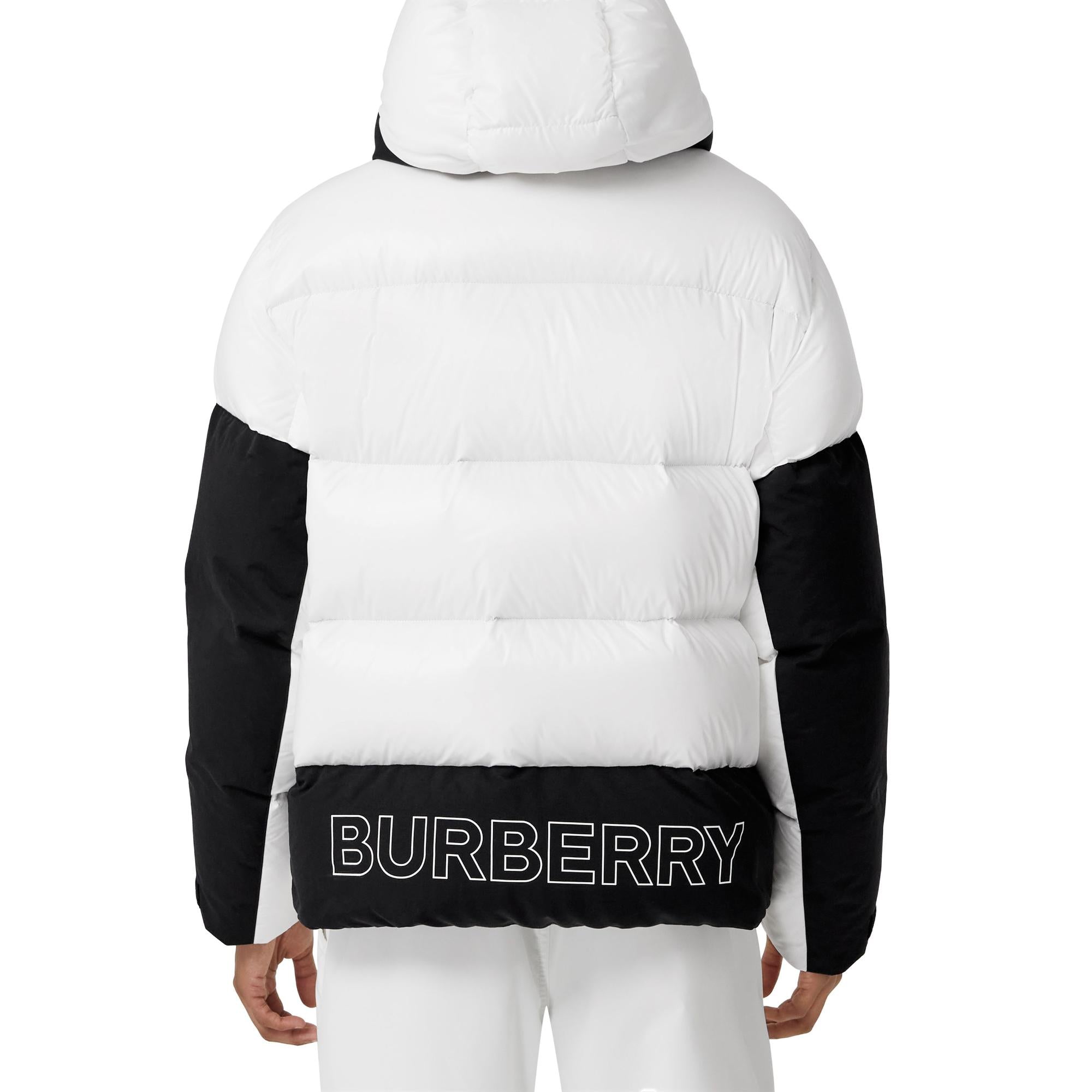 로고 프린트 나일론 오버사이즈 후드 퍼퍼 재킷