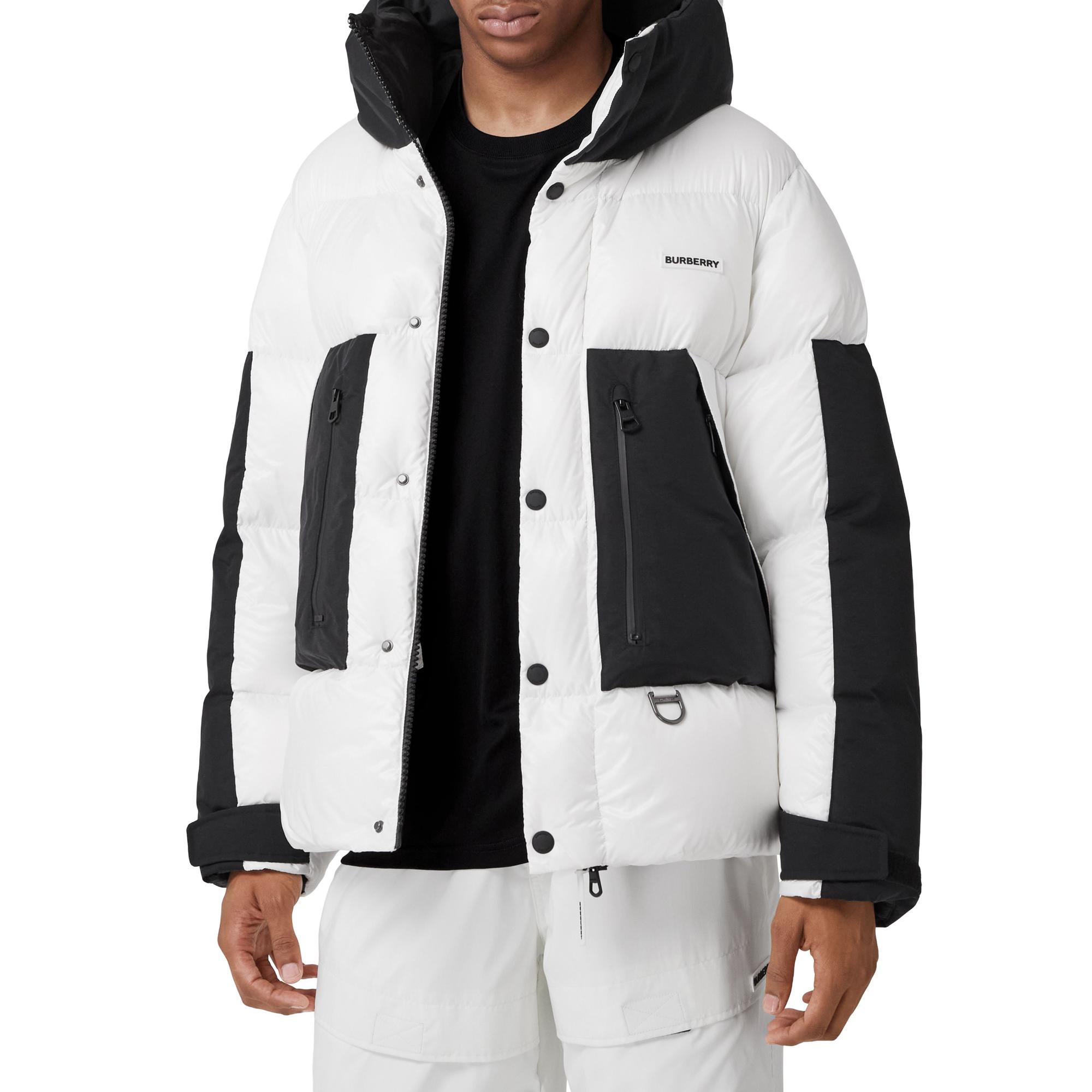 로고 프린트 나일론 오버사이즈 후드 퍼퍼 재킷