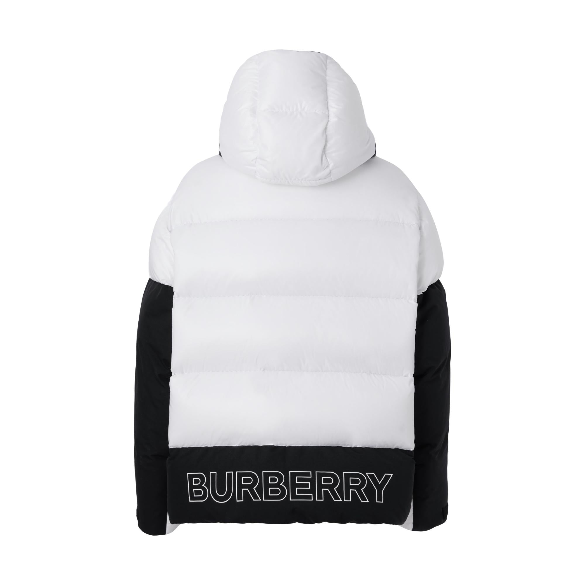 로고 프린트 나일론 오버사이즈 후드 퍼퍼 재킷