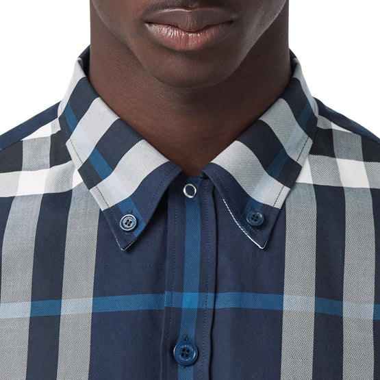 나이트 체크 코튼 트윌 셔츠