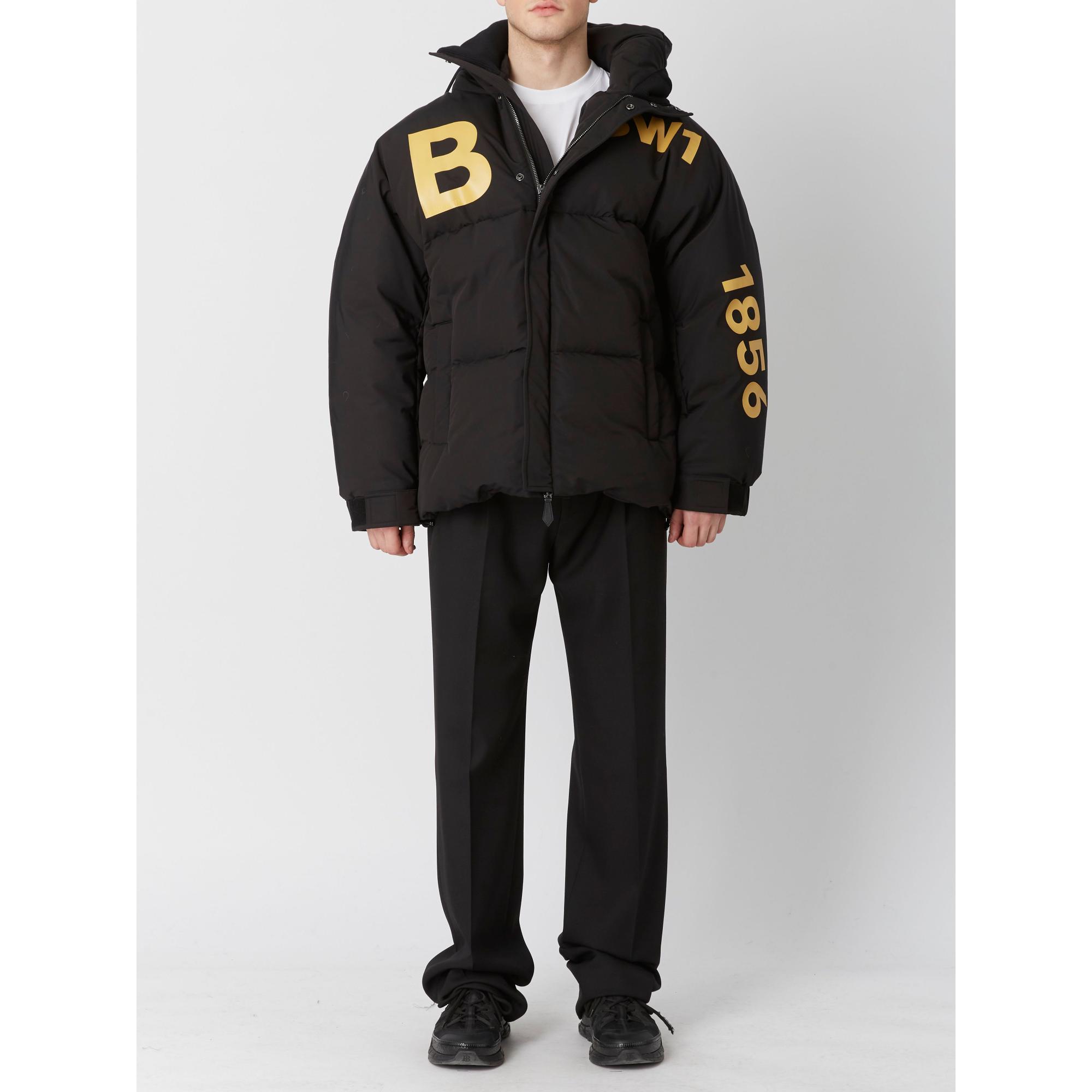 호스페리 프린트 나일론 후드 퍼퍼 재킷