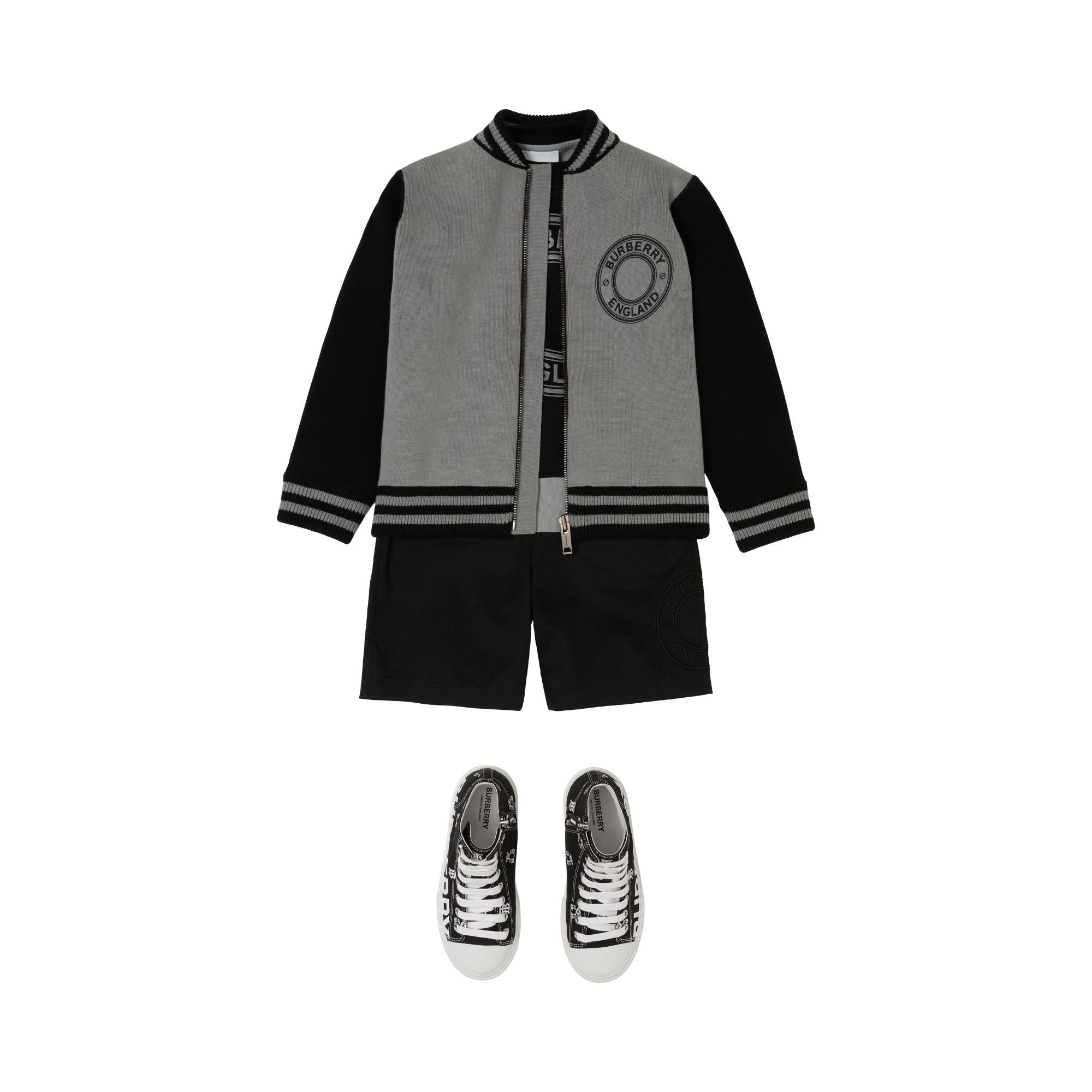 로고 그래픽 투톤 테크니컬 코튼 재킷