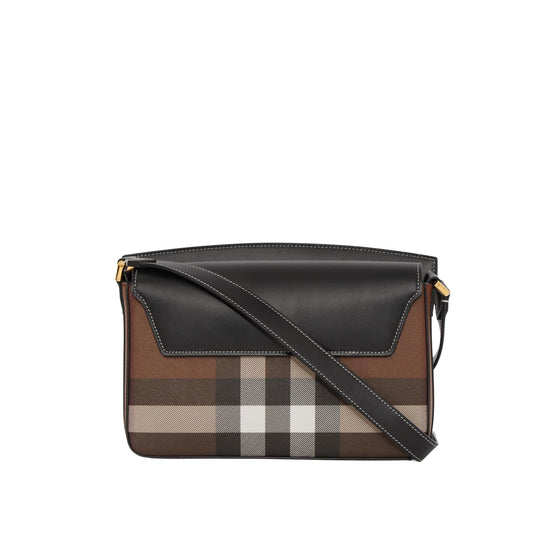 체크 레더 캐서린 숄더 백