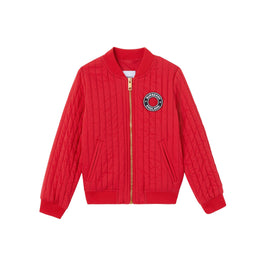 로고 그래픽 아플리케 퀼팅 나일론 재킷