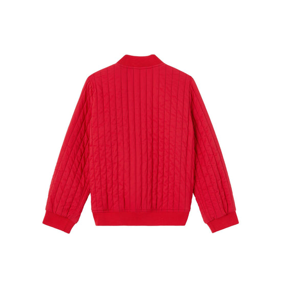 로고 그래픽 아플리케 퀼팅 나일론 재킷